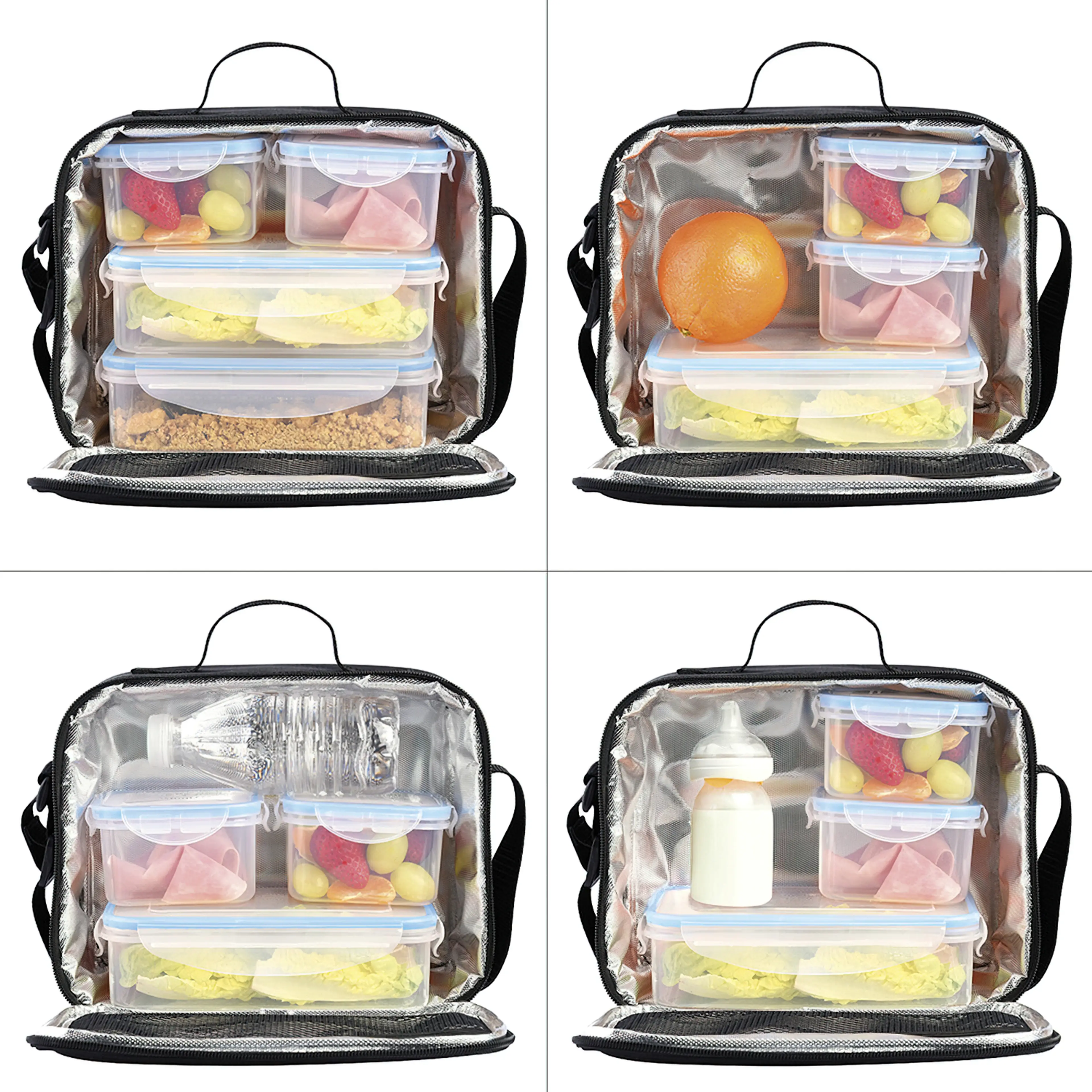 BOLSA TERMICA CON 4 RECIPIENTES HER