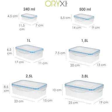 JUEGO RECIPIENTES HERMETICOS PLASTI