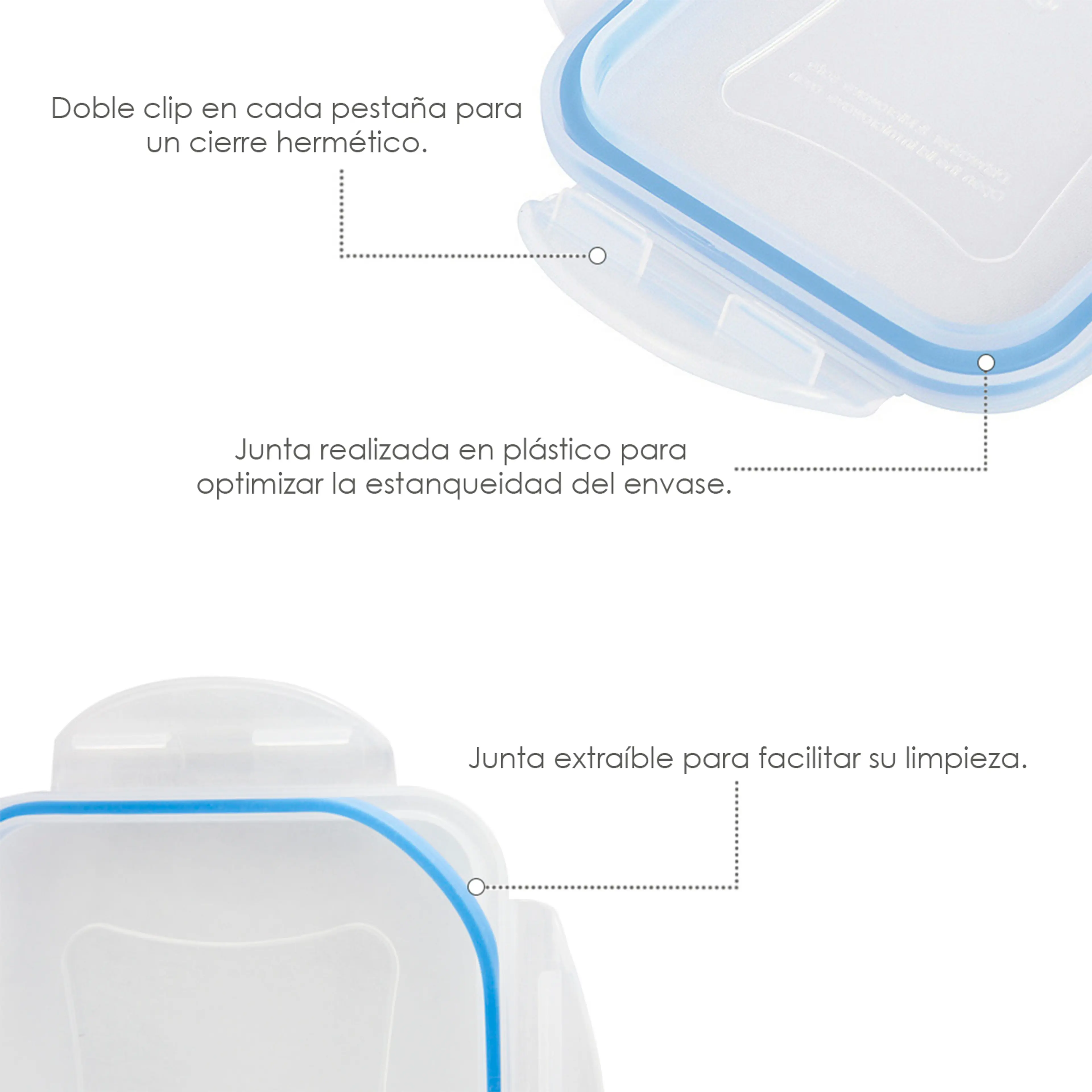 JUEGO RECIPIENTES HERMETICOS PLASTI