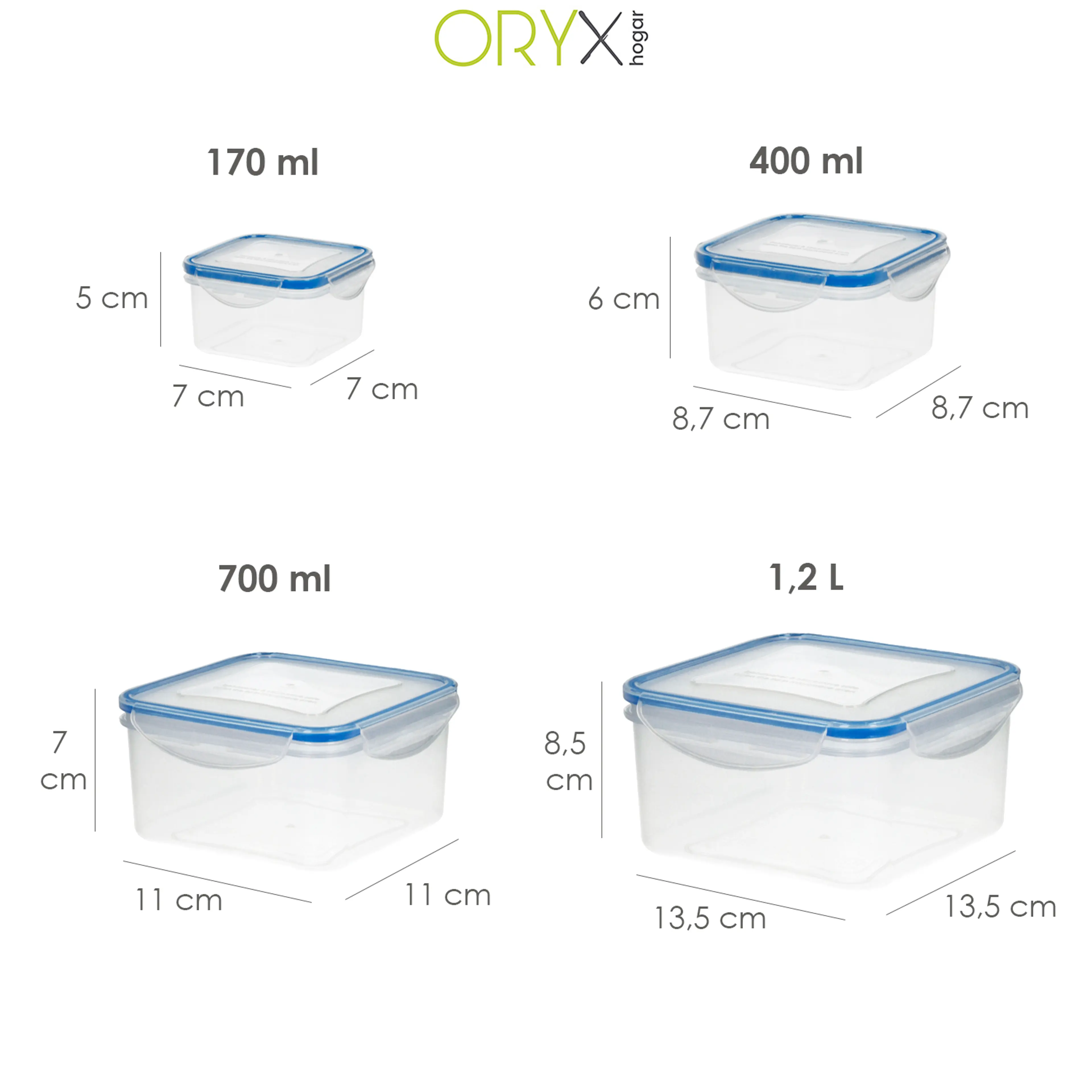 JUEGO RECIPIENTES HERMETICOS PLASTI