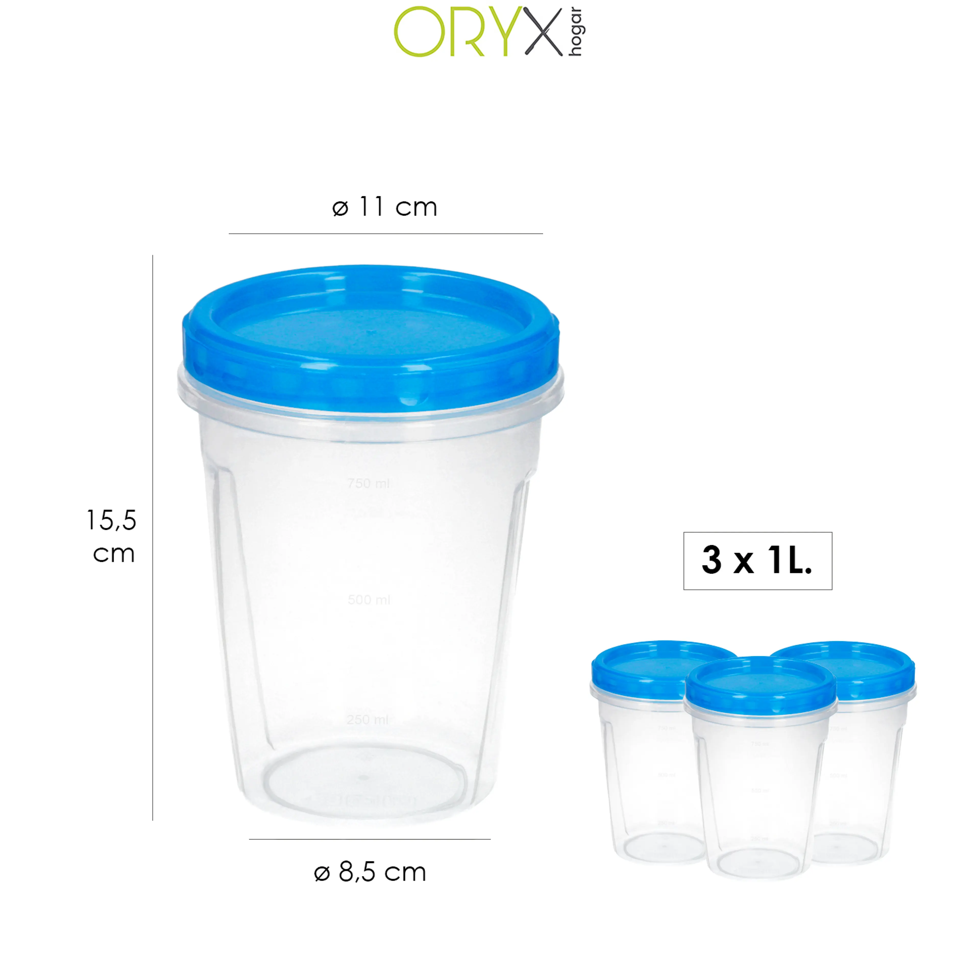 JUEGO RECIPIENTES PLASTICO REDONDOS