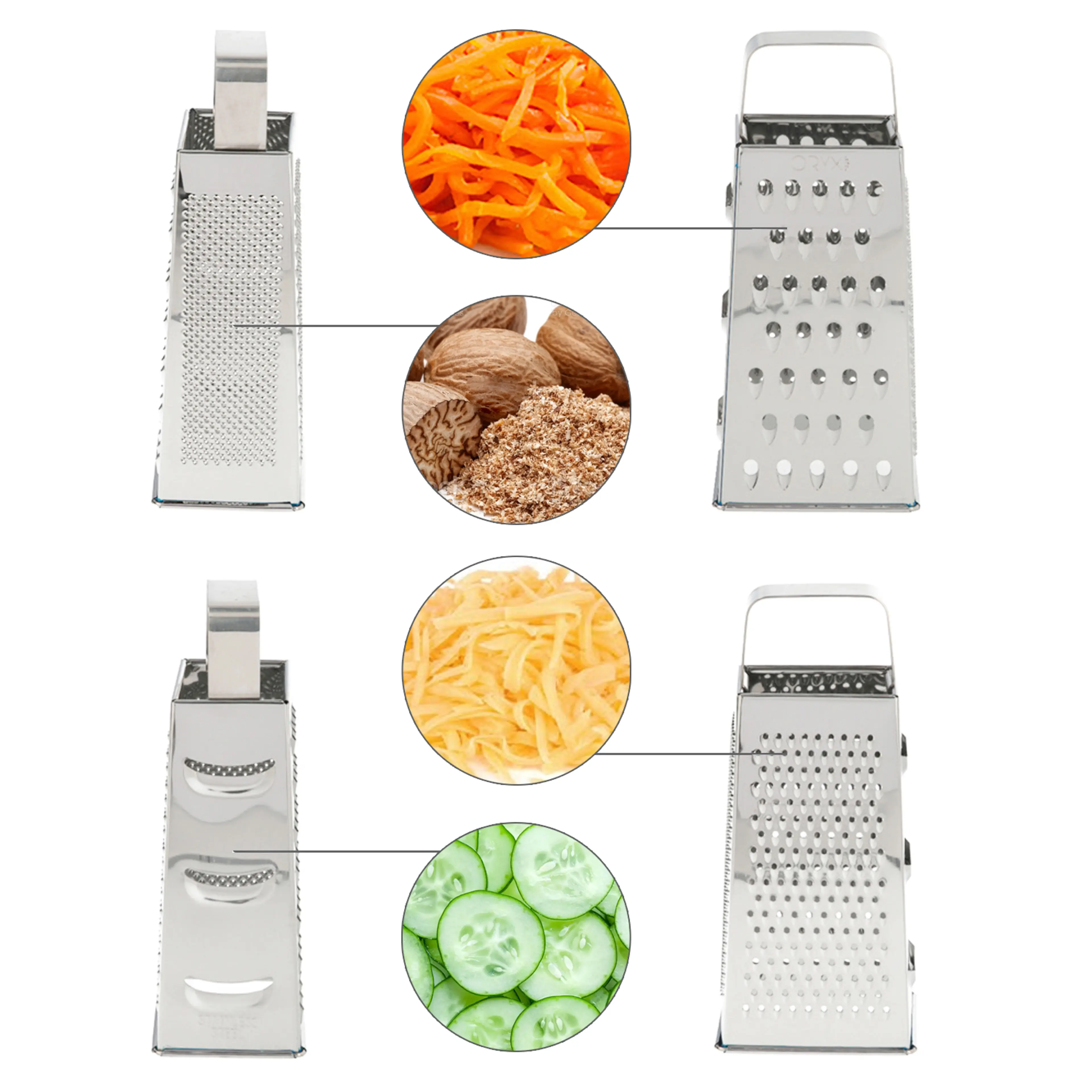 RALLADOR 4 CARAS ACERO INOXIDABLE 2