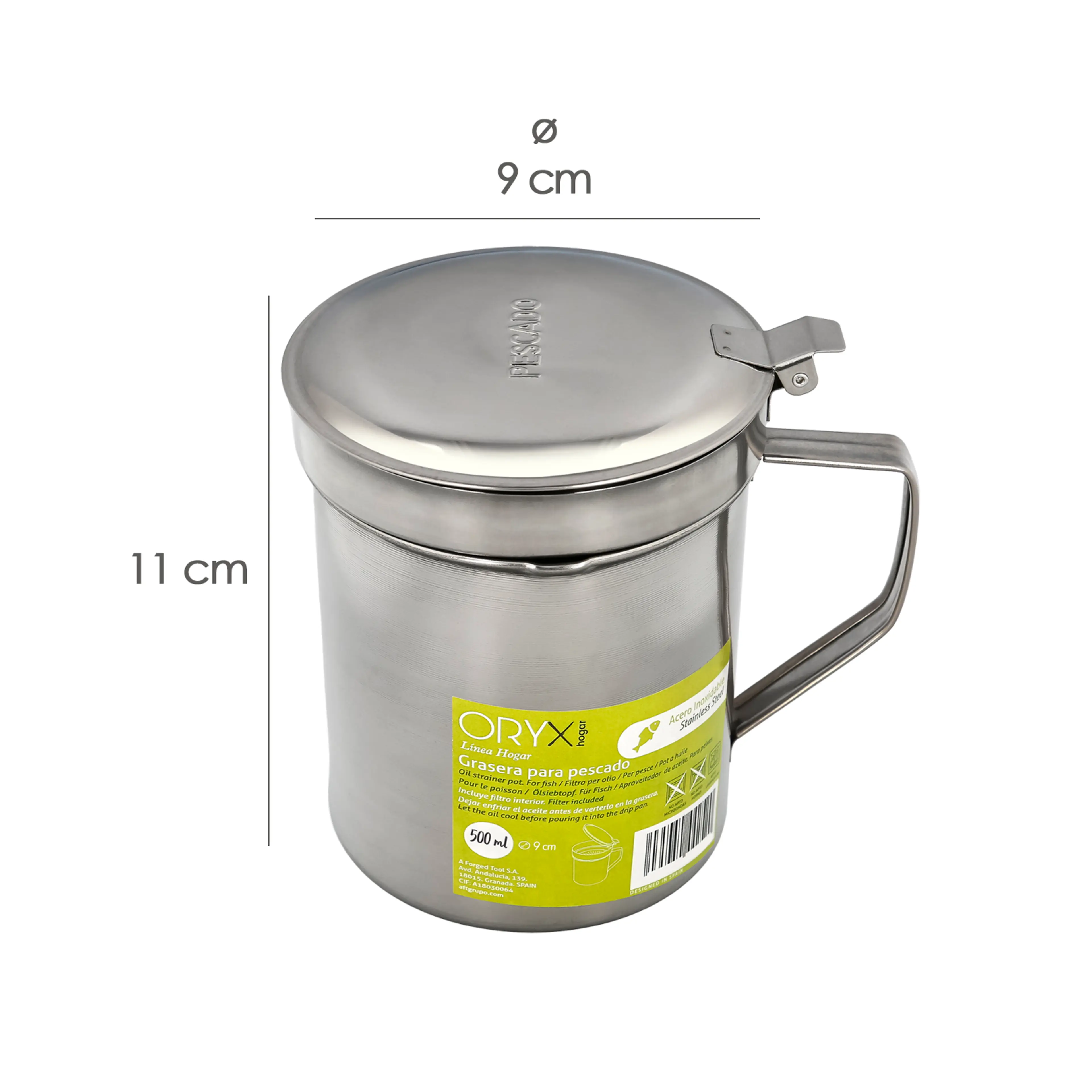 GRASERA ACERO INOXIDABLE PARA PESCA