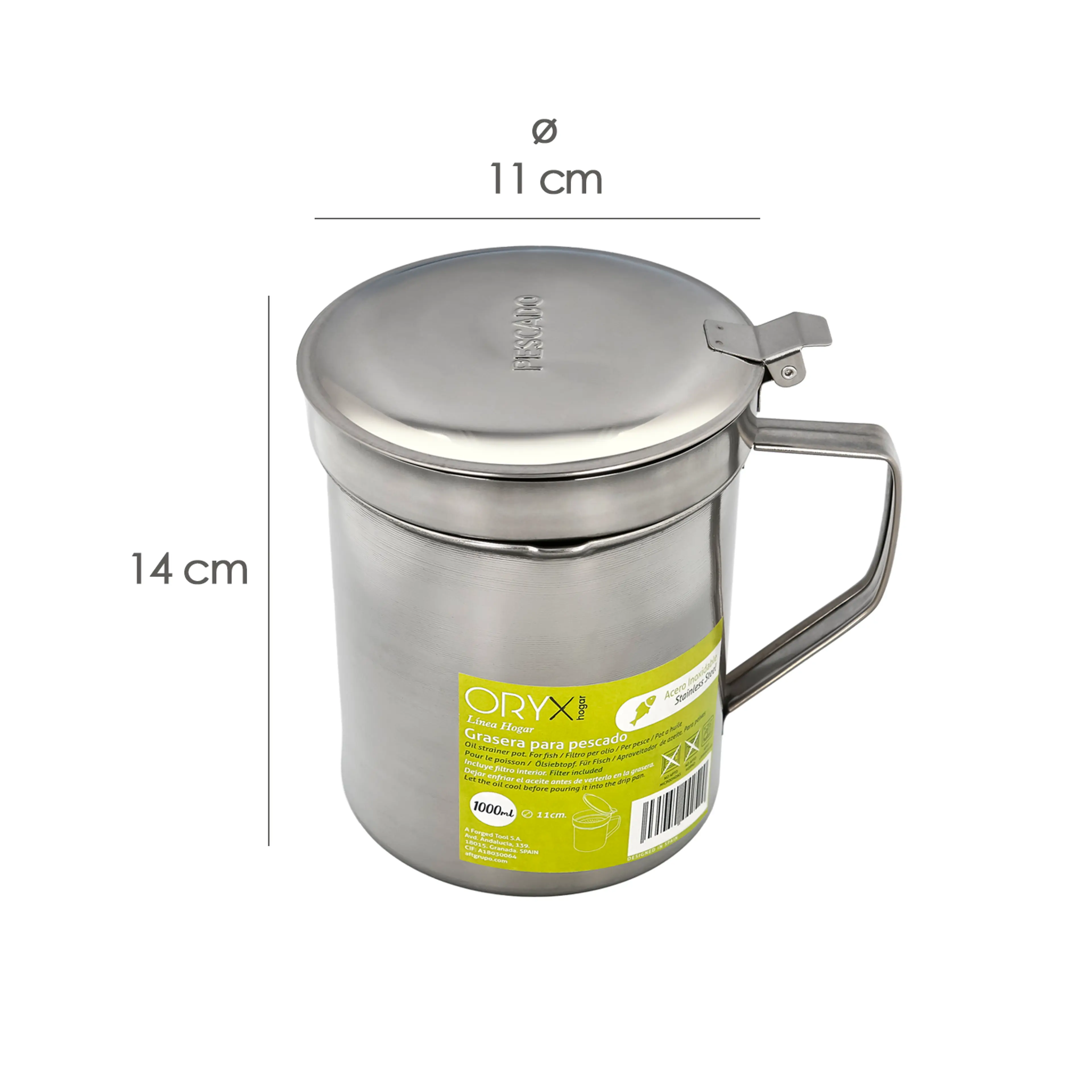 GRASERA ACERO INOXIDABLE PARA PESCA