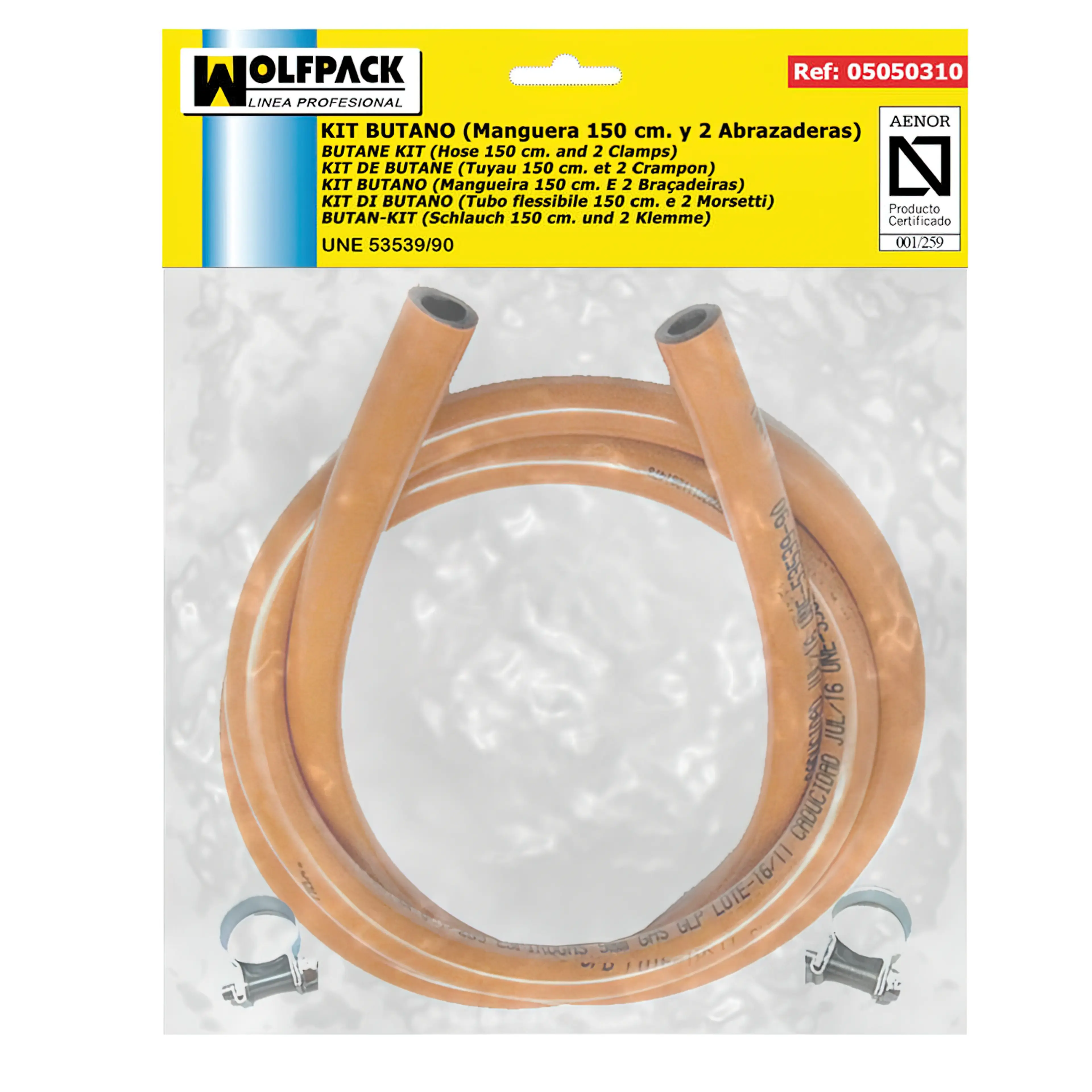 KIT BUTANO (MANGUERA 1,5 METROS CON