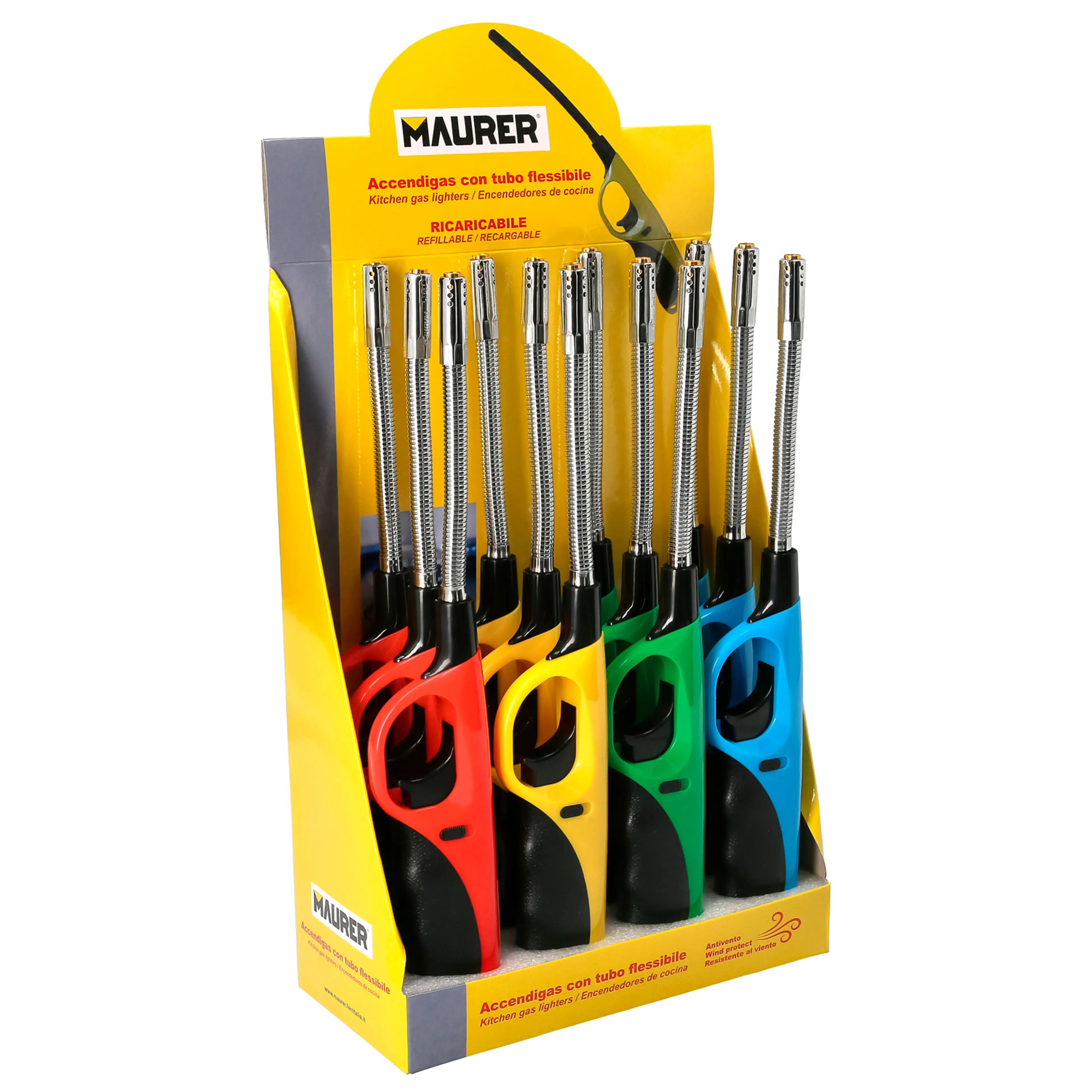 ENCENDEDOR GAS ANTIVIENTO 285 MM. L
