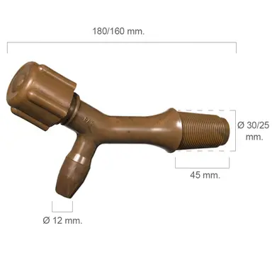 GRIFO BARRIL PLÁSTICO NÚMERO 2 PARA