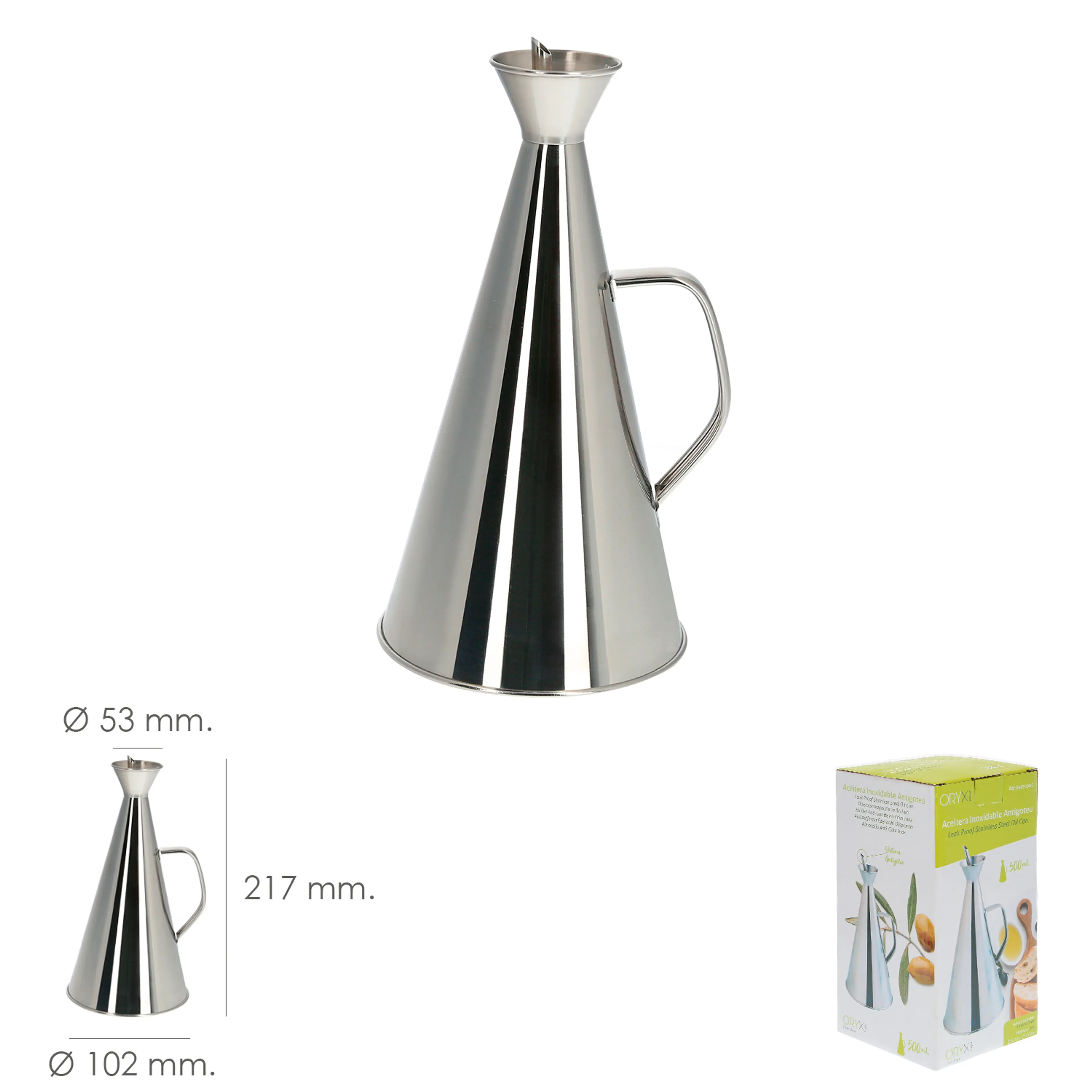 ACEITERA INOXIDABLE ANTIGOTEO 500 M