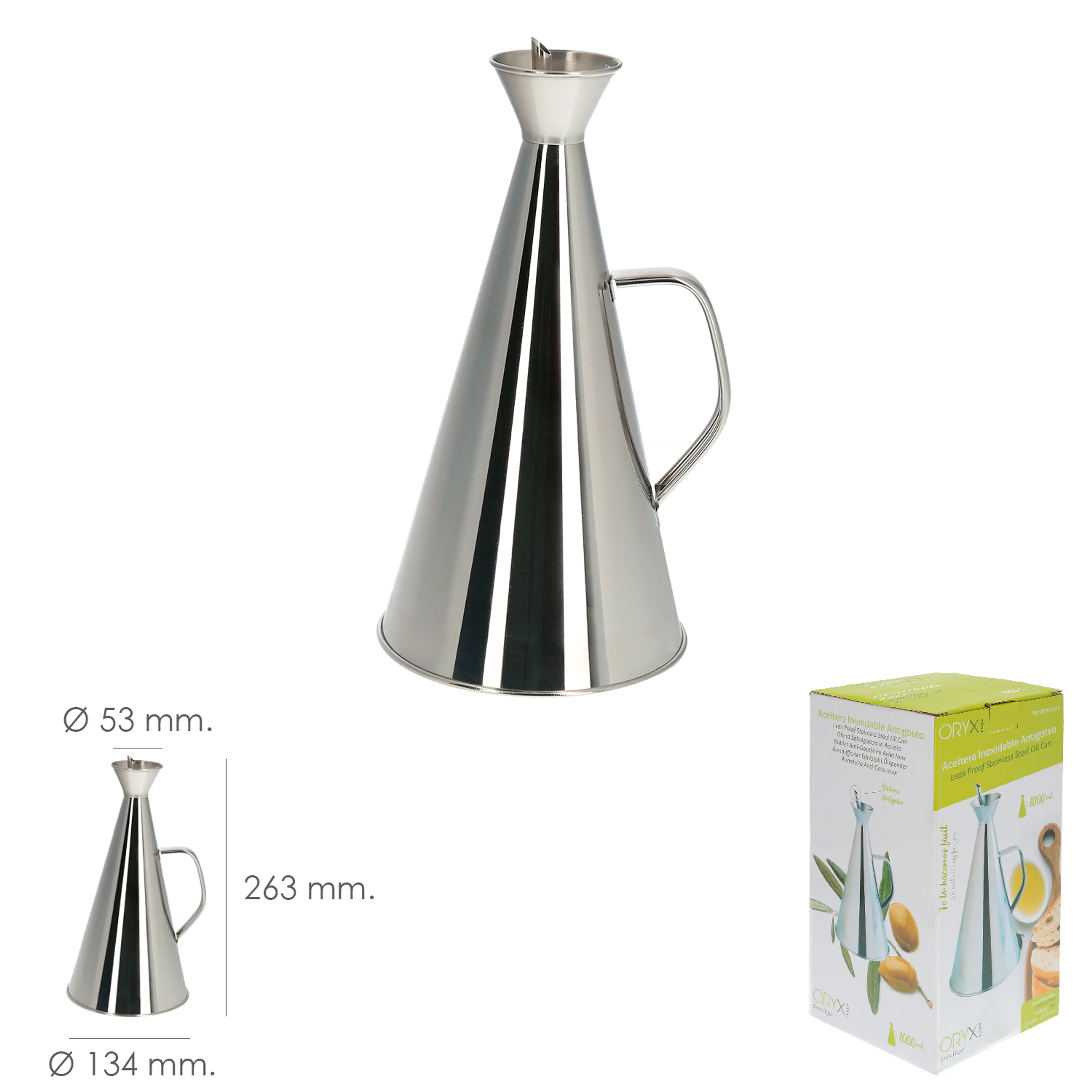 ACEITERA INOXIDABLE ANTIGOTEO 1000 