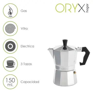 CAFETERA ALUMINIO 3 TAZAS (150 ML.)