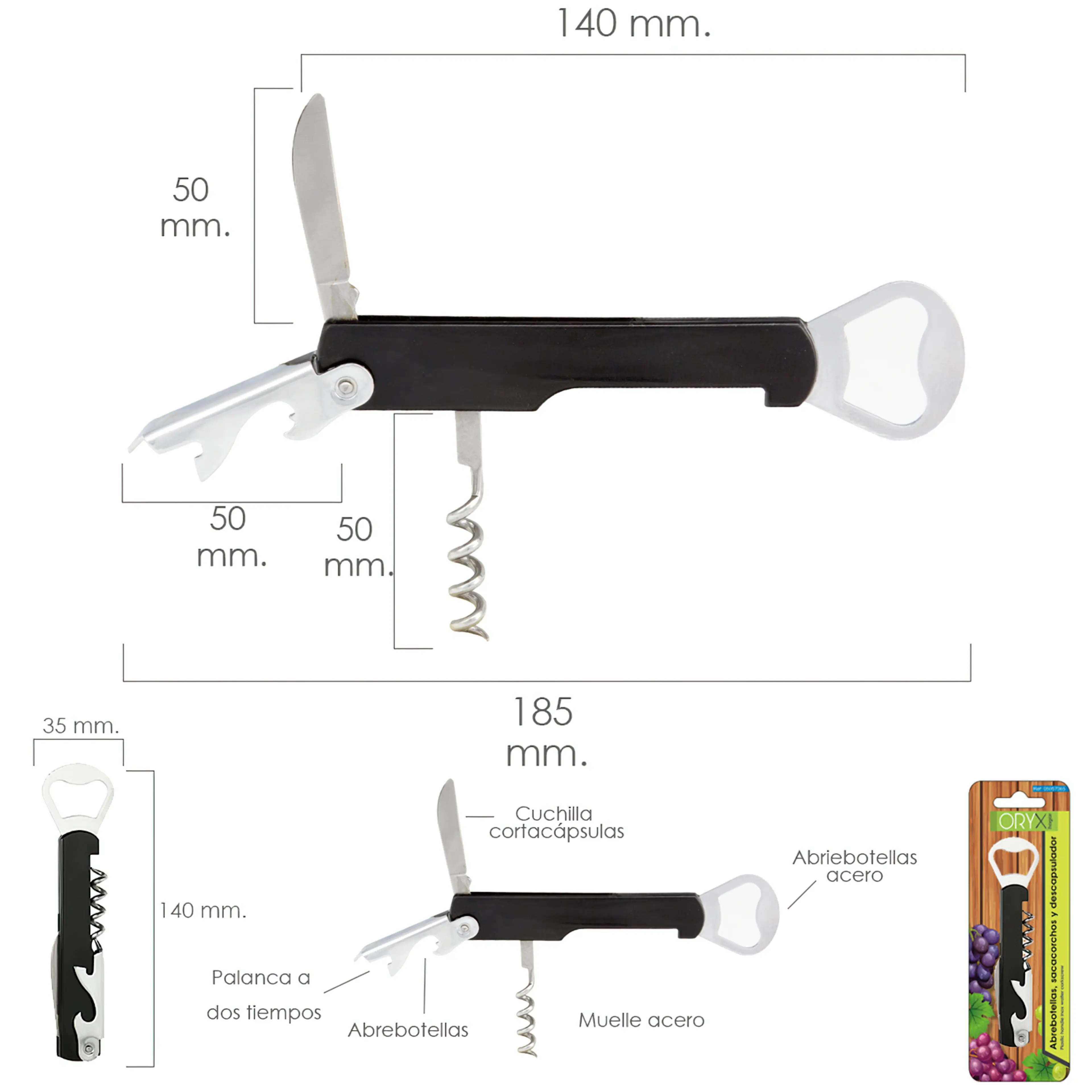 ABREBOTELLAS Y SACACORCHOS CON DESC