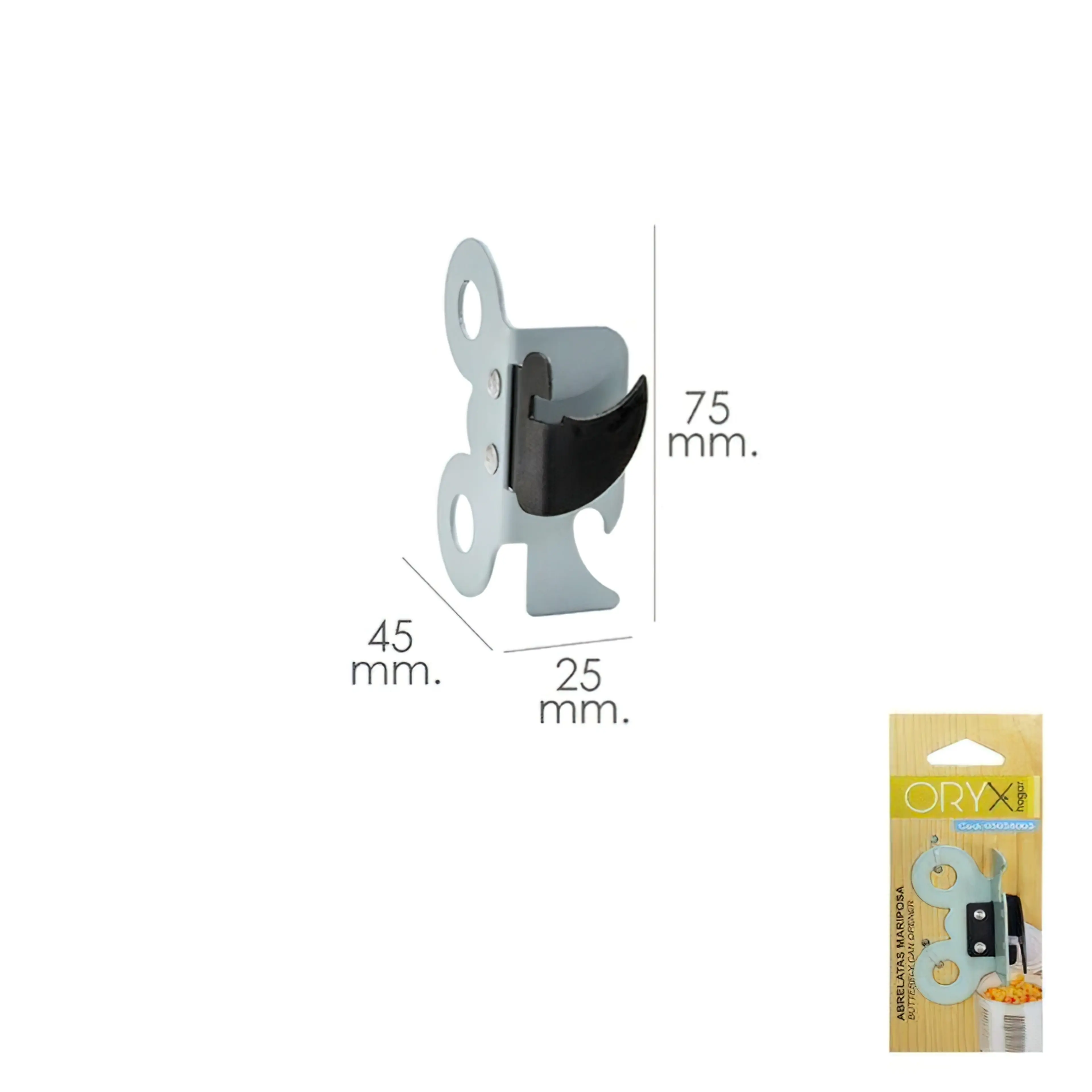 ABRELATAS MARIPOSA 75 MM. DOBLE FUN