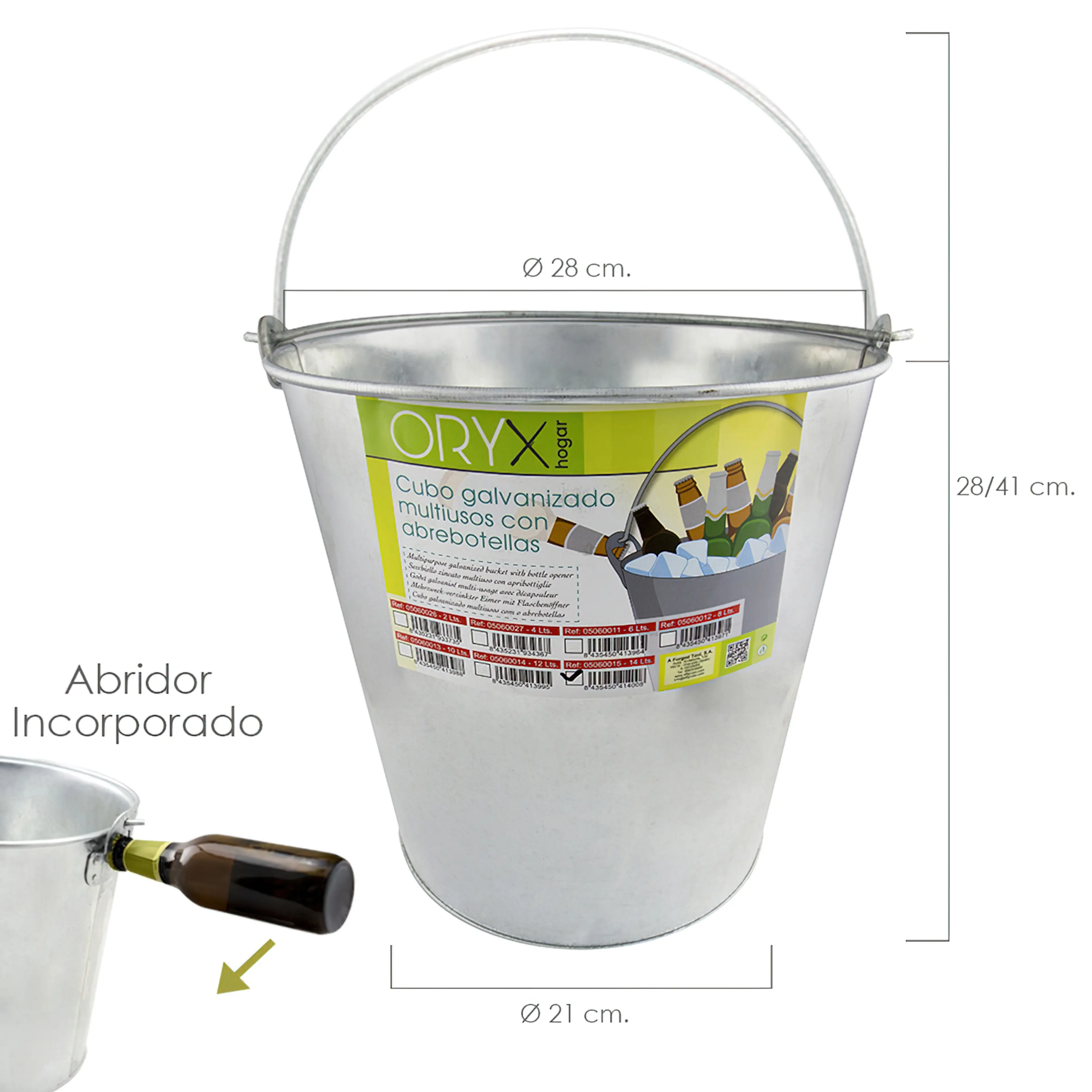 CUBO ZINC METAL GALVANIZADO MULTIUS