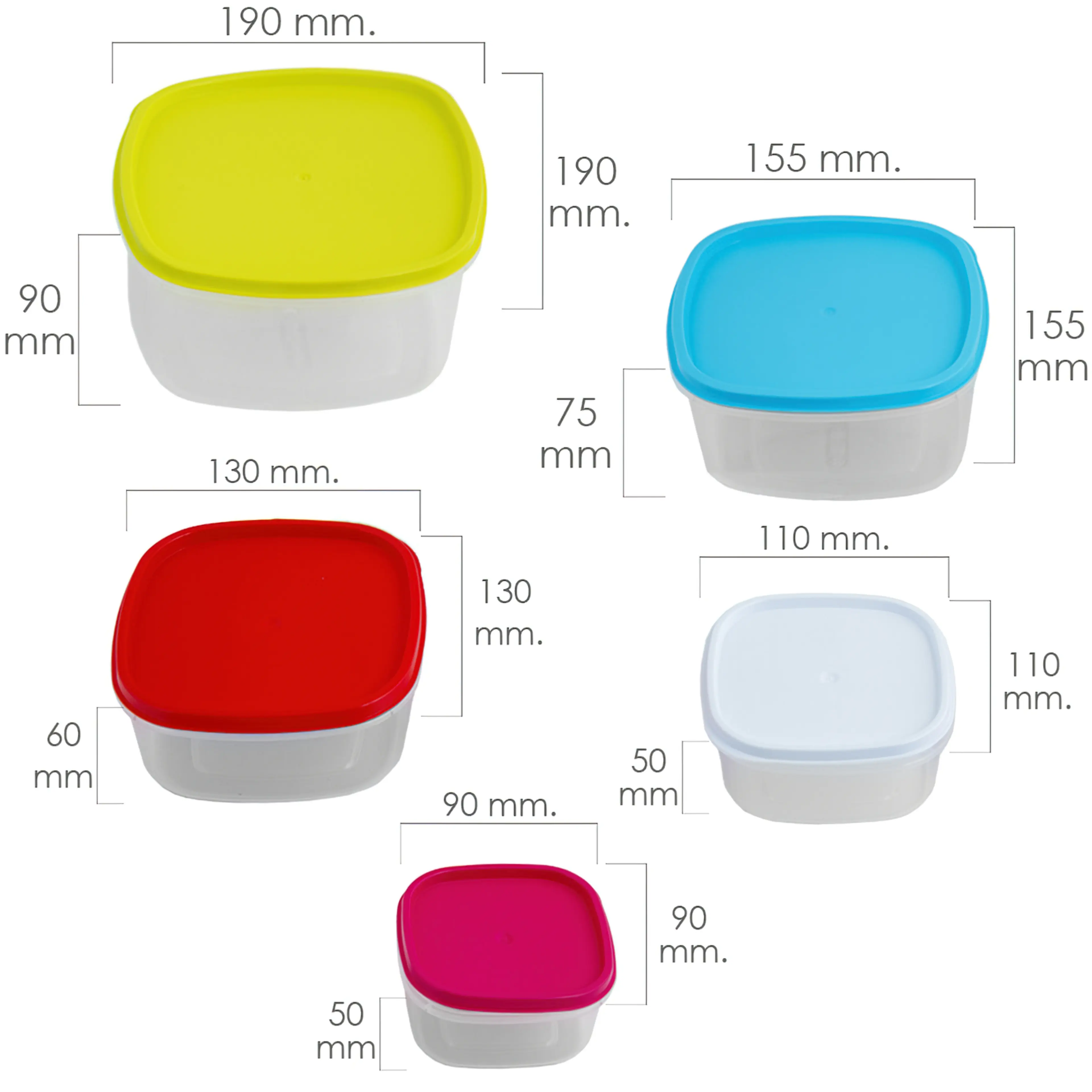 FIAMBRERAS PLÁSTICO CUADRADAS 220 /