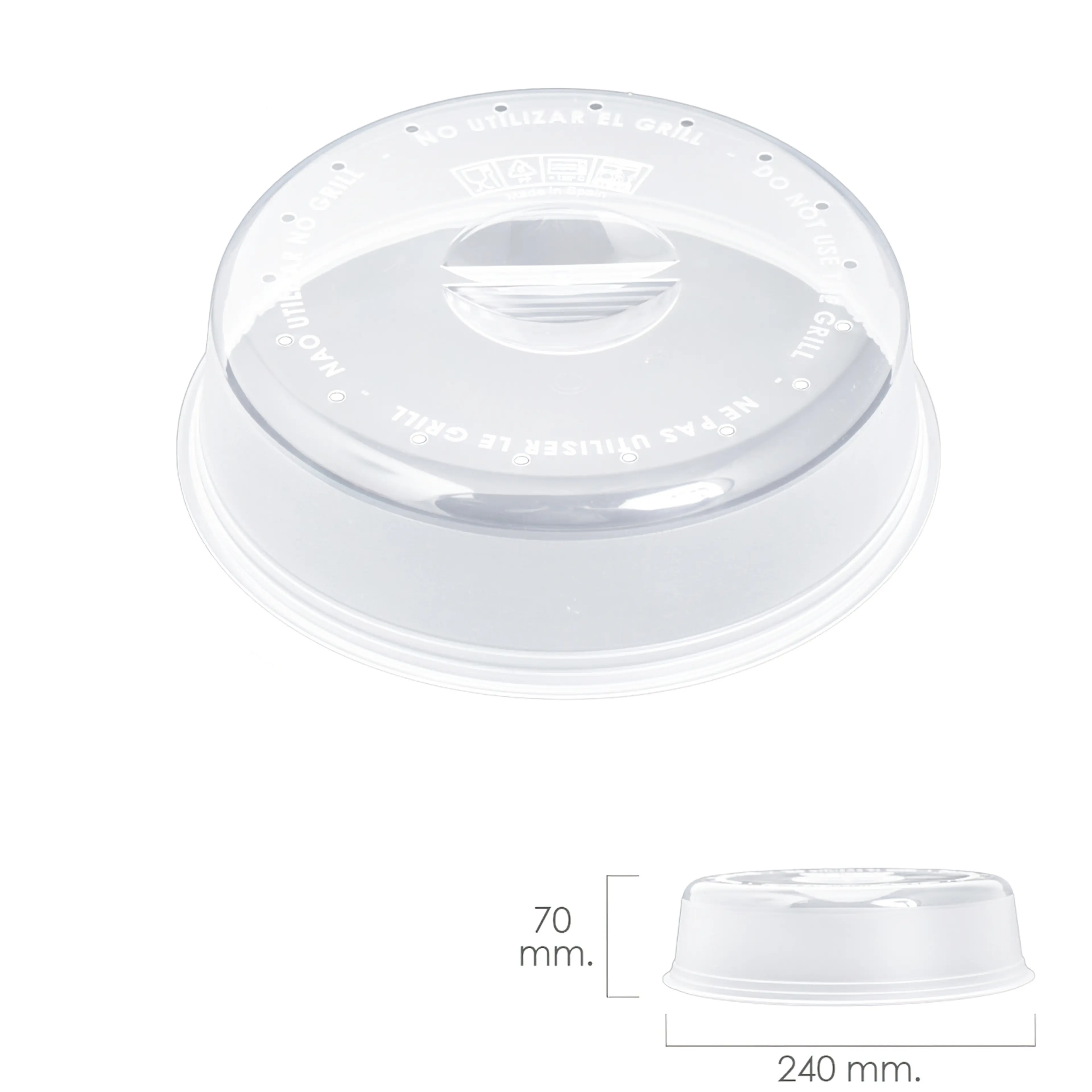 TAPA MICROONDAS Ø 24 X 7 CM.