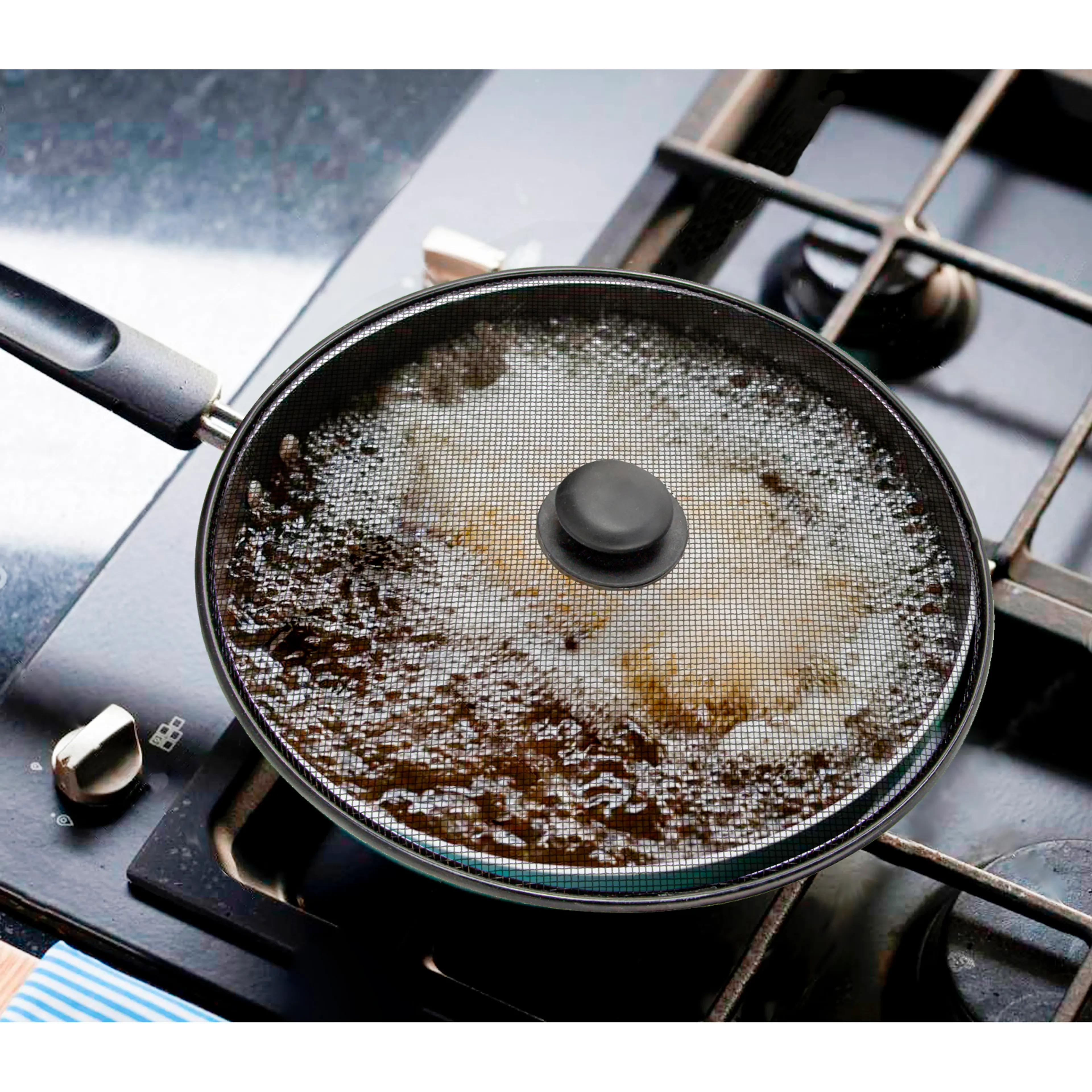 TAPA ANTI SALPICADURAS SARTEN ACERO