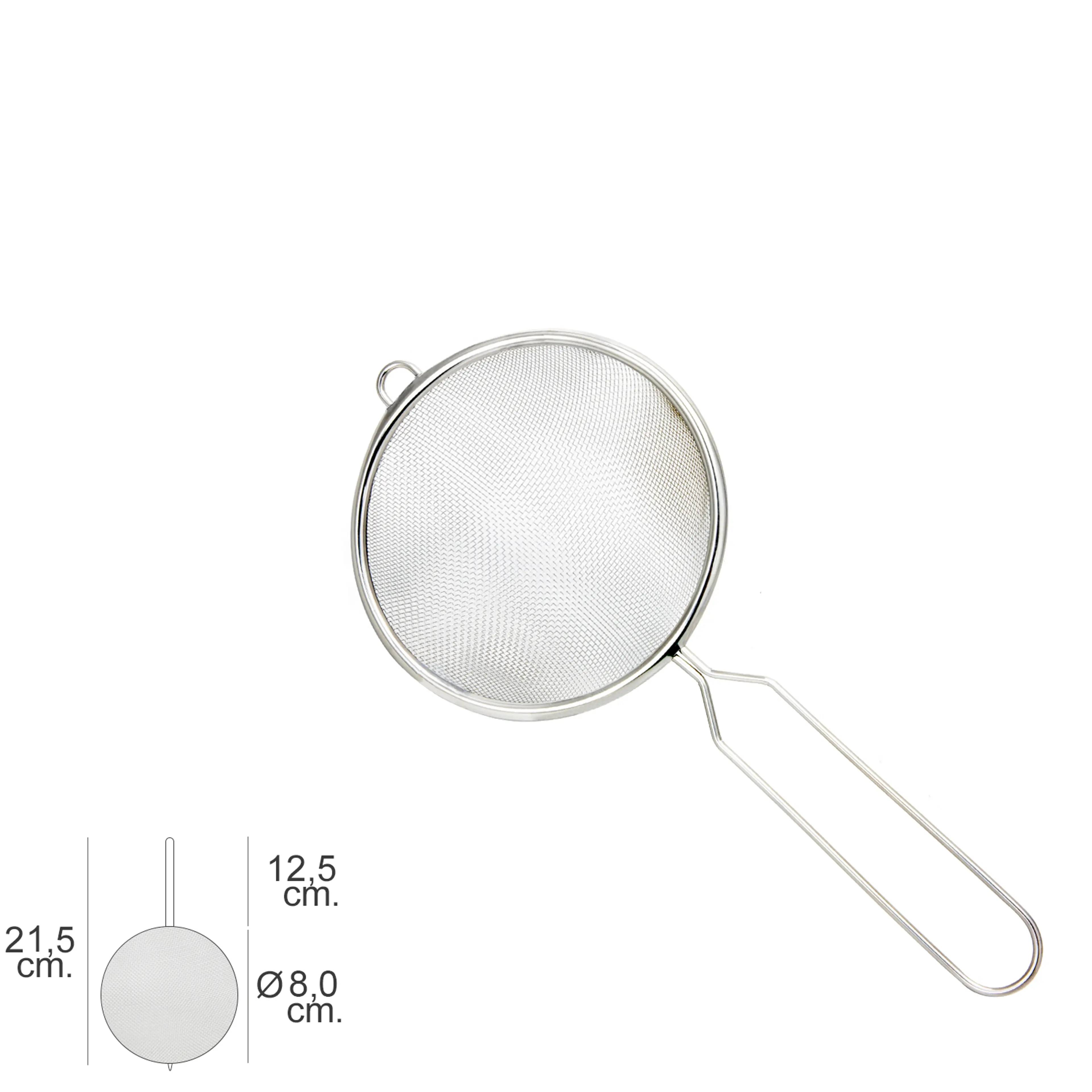 COLADOR ACERO INOXIDABLE BASIC Ø 8 