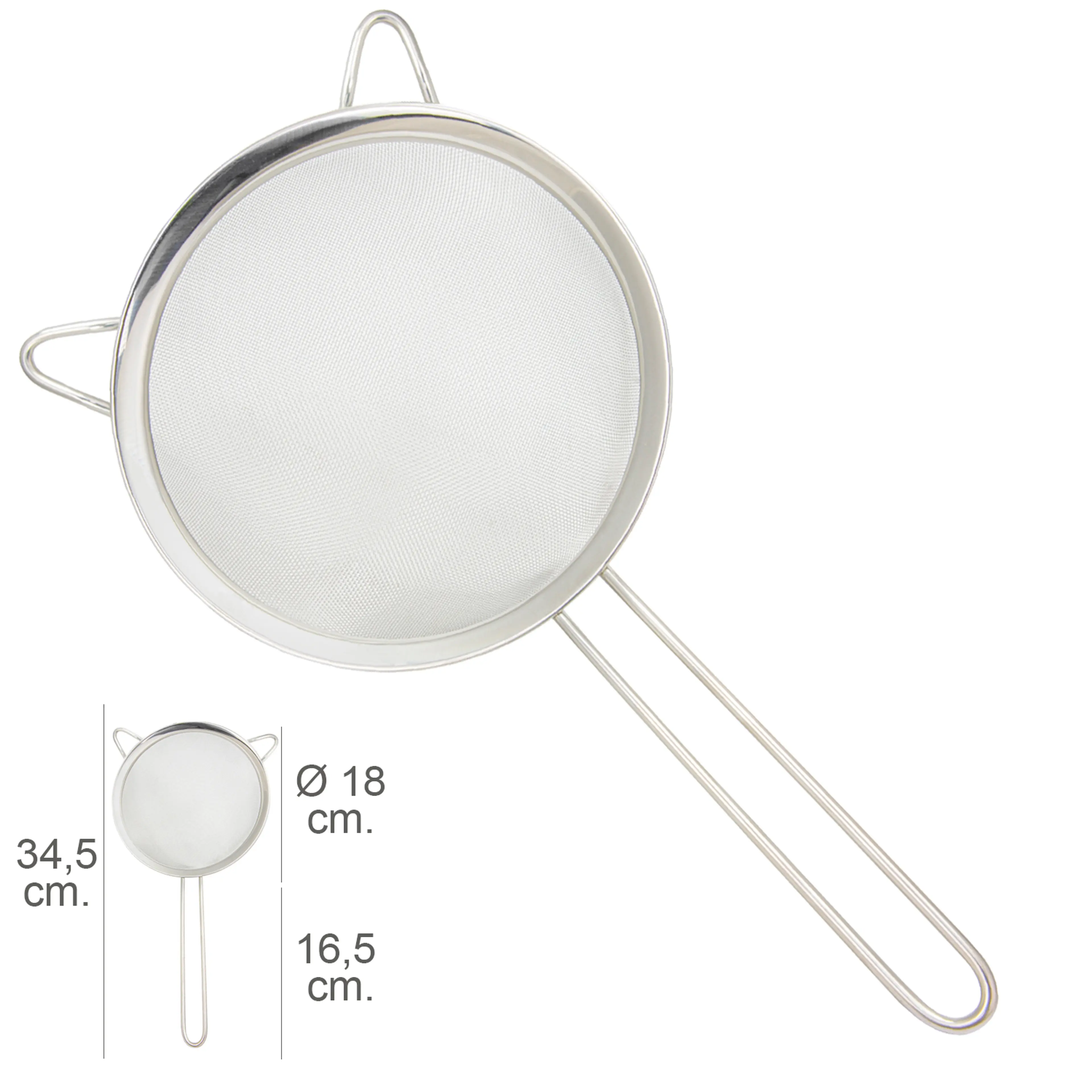 COLADOR ACERO INOXIDALE PLUS Ø 18 X