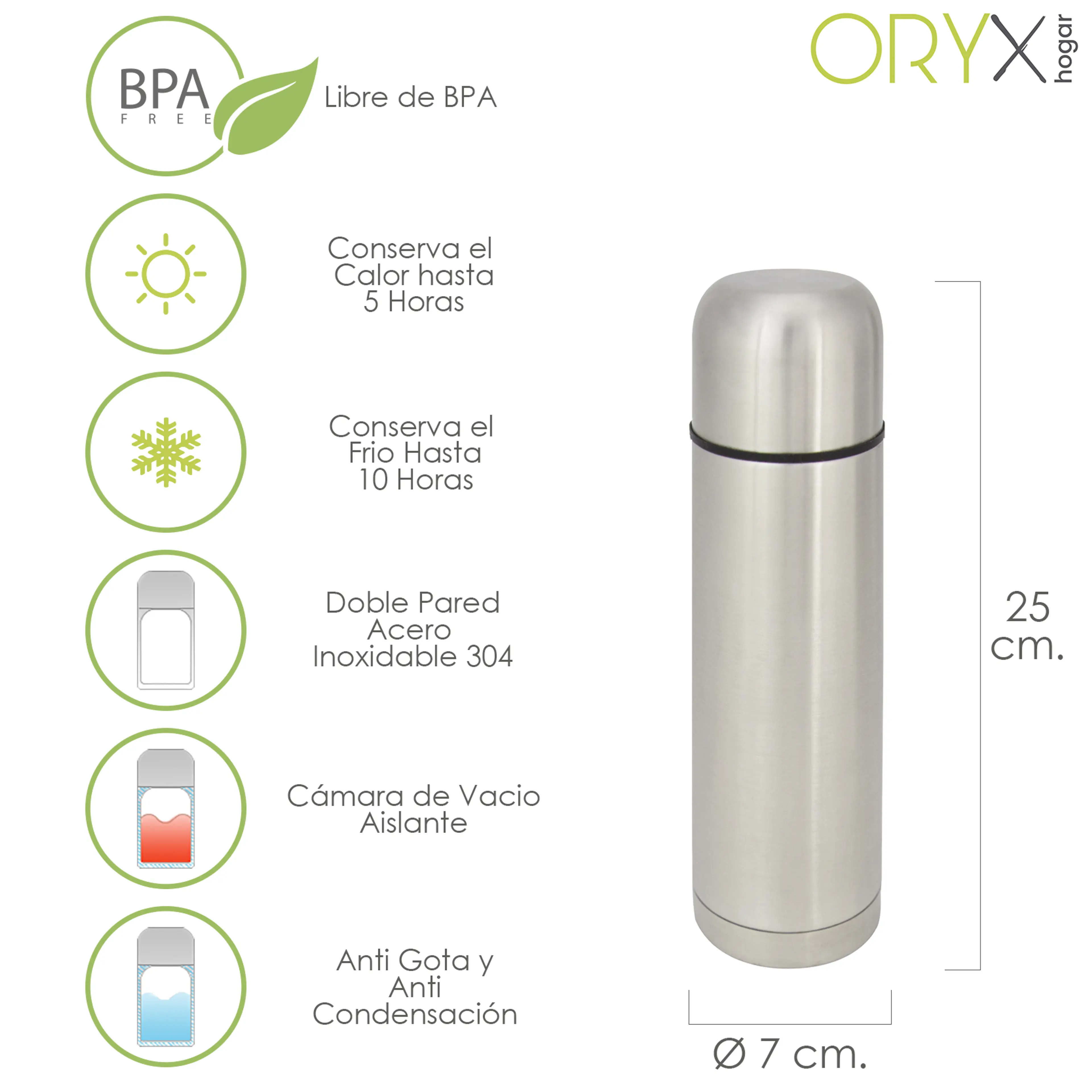 TERMO LIQUIDOS ACERO INOXIDABLE ANT