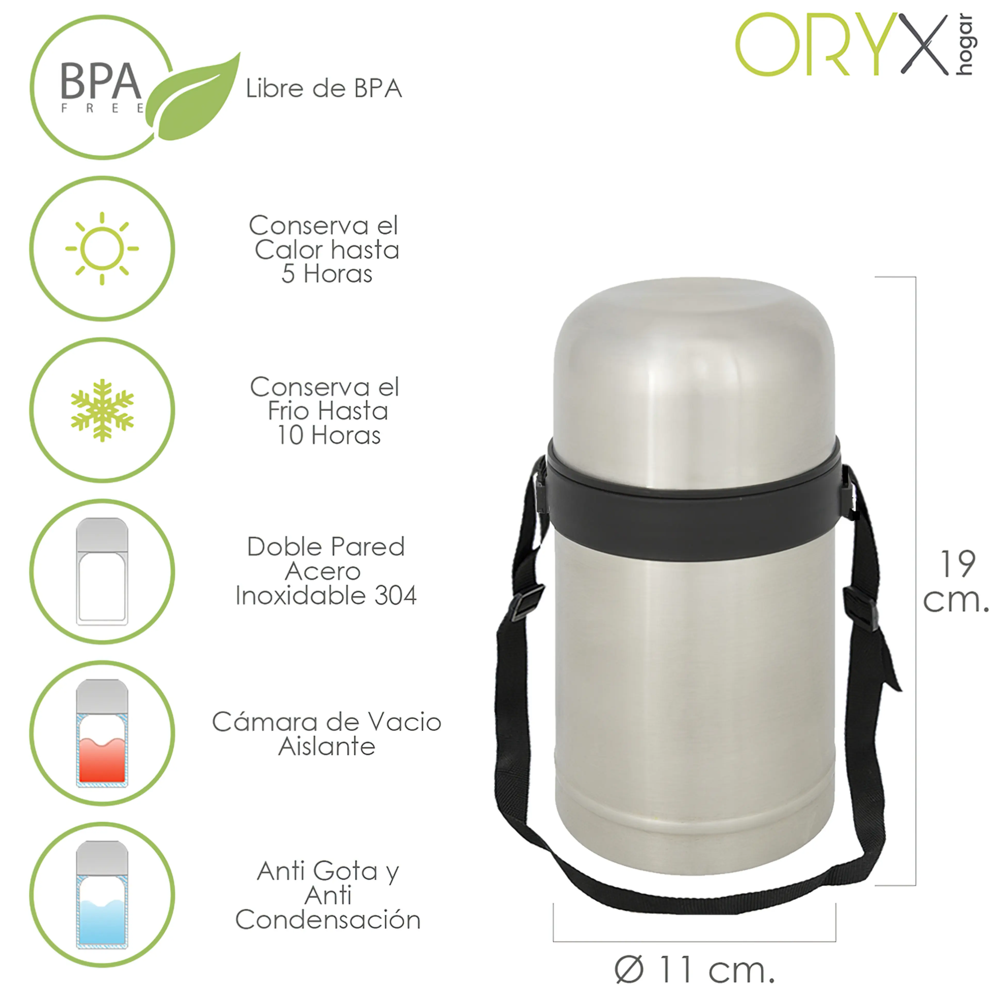 TERMO SOLIDOS Y LIQUIDOS ACERO INOX