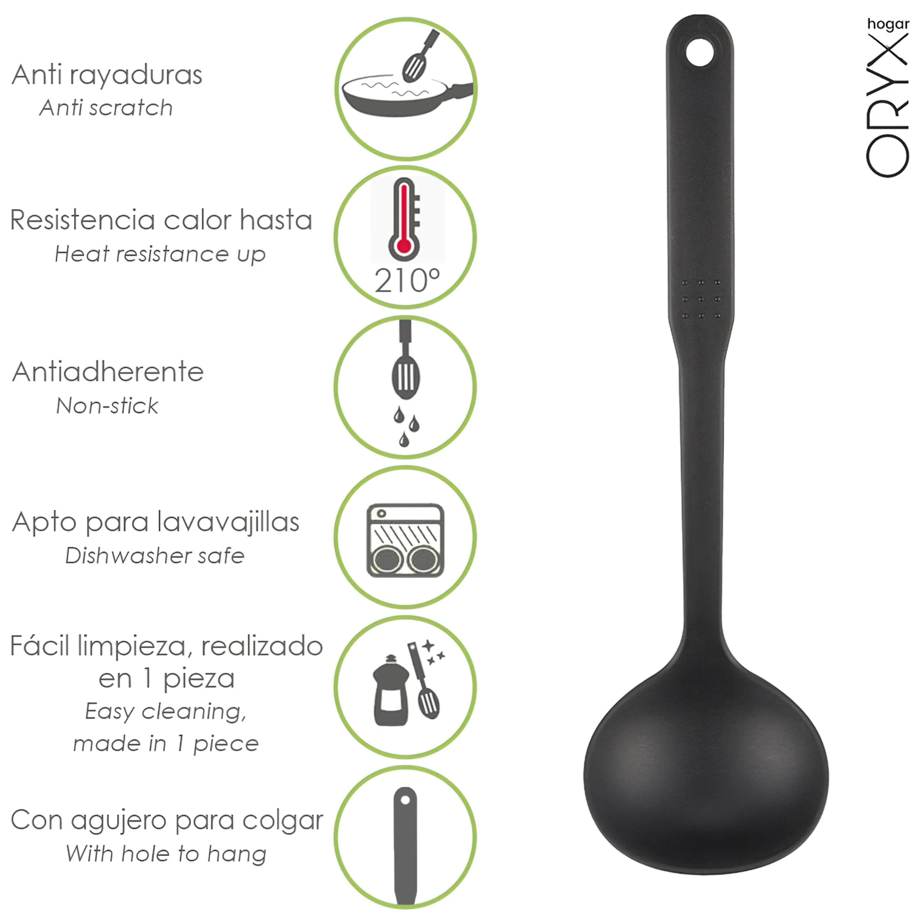 CUCHARON SERVIR COCINA NYLON BASIC 