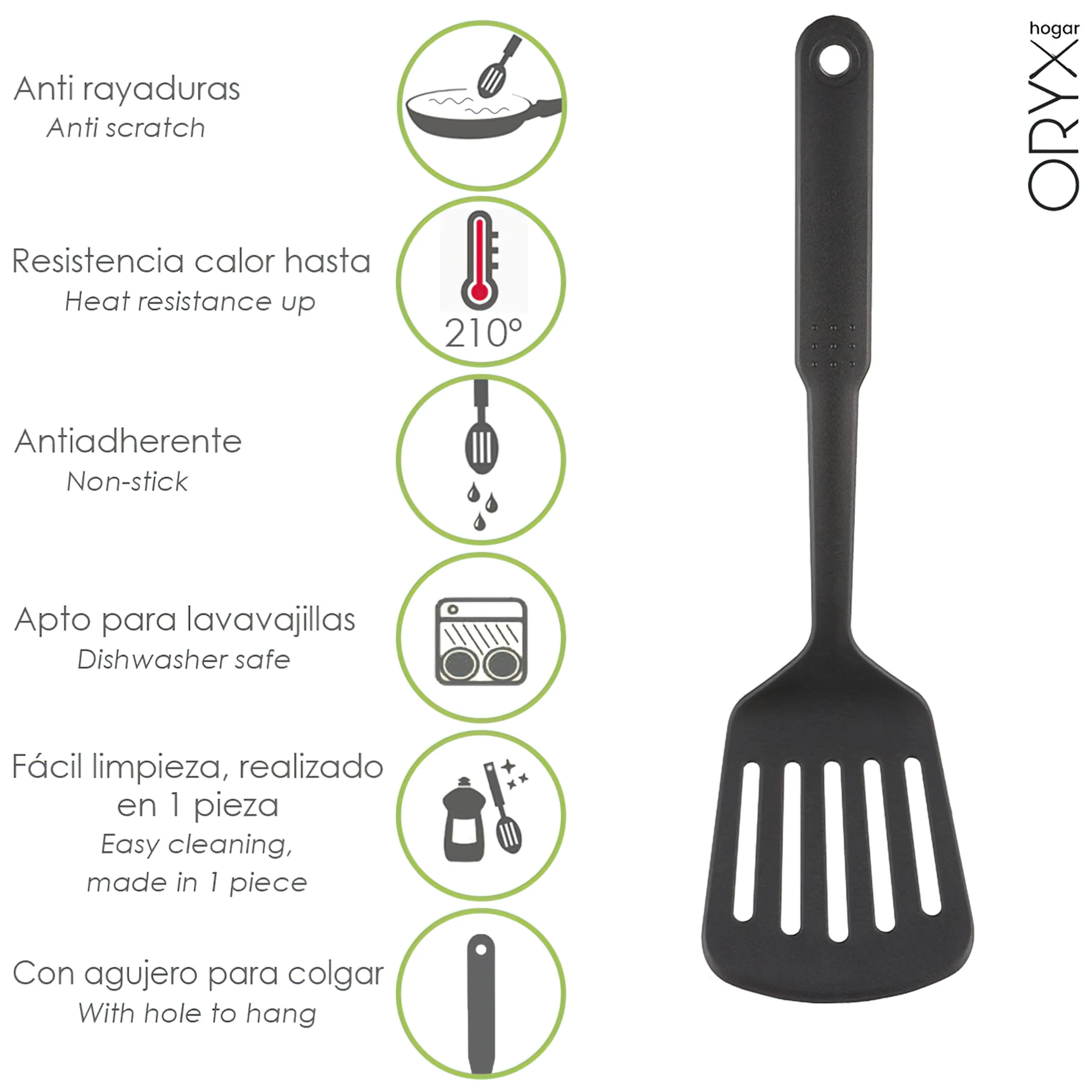 ESPATULA RASERA COCINA NYLON BASIC 