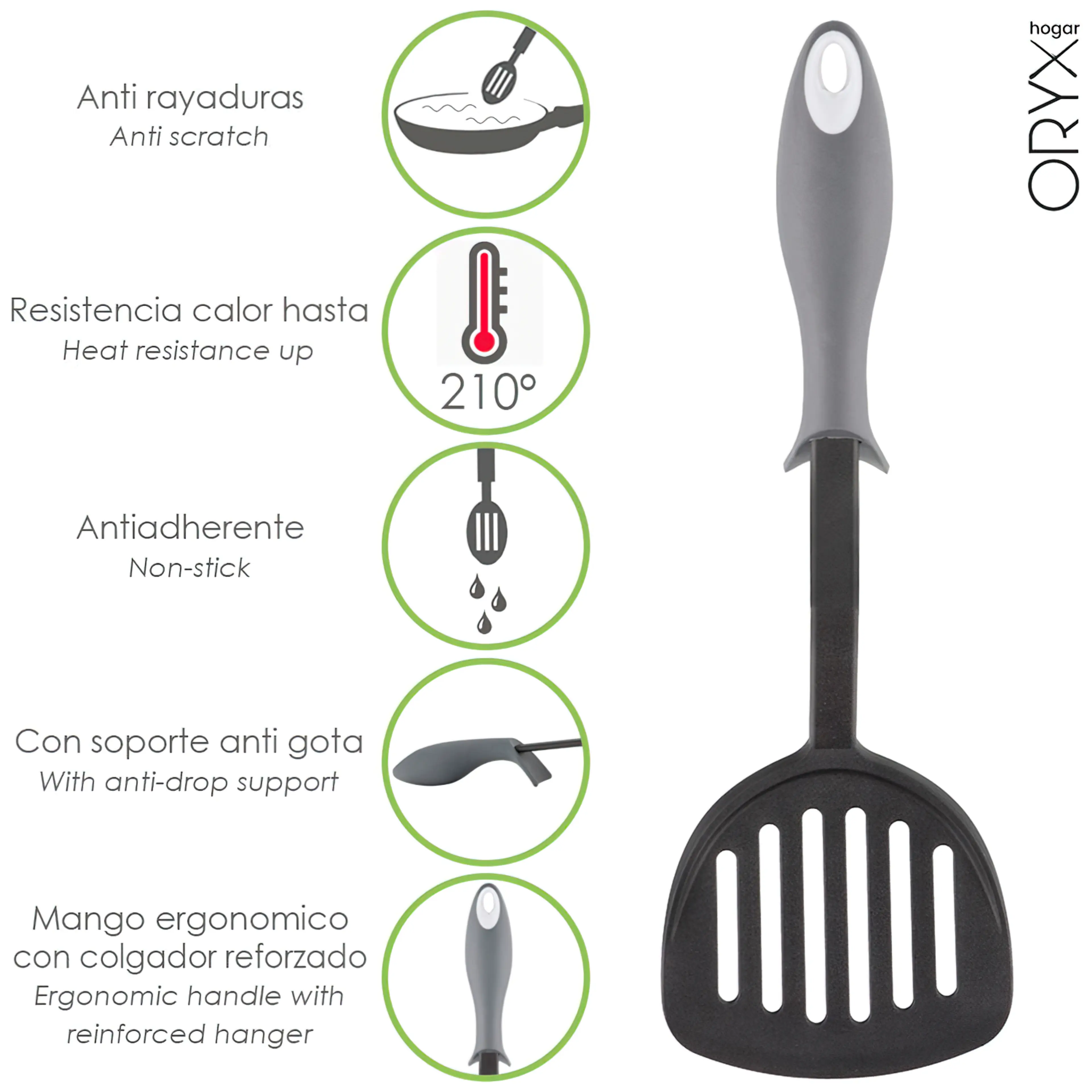 ESPATULA RASERA COCINA NYLON CON MA