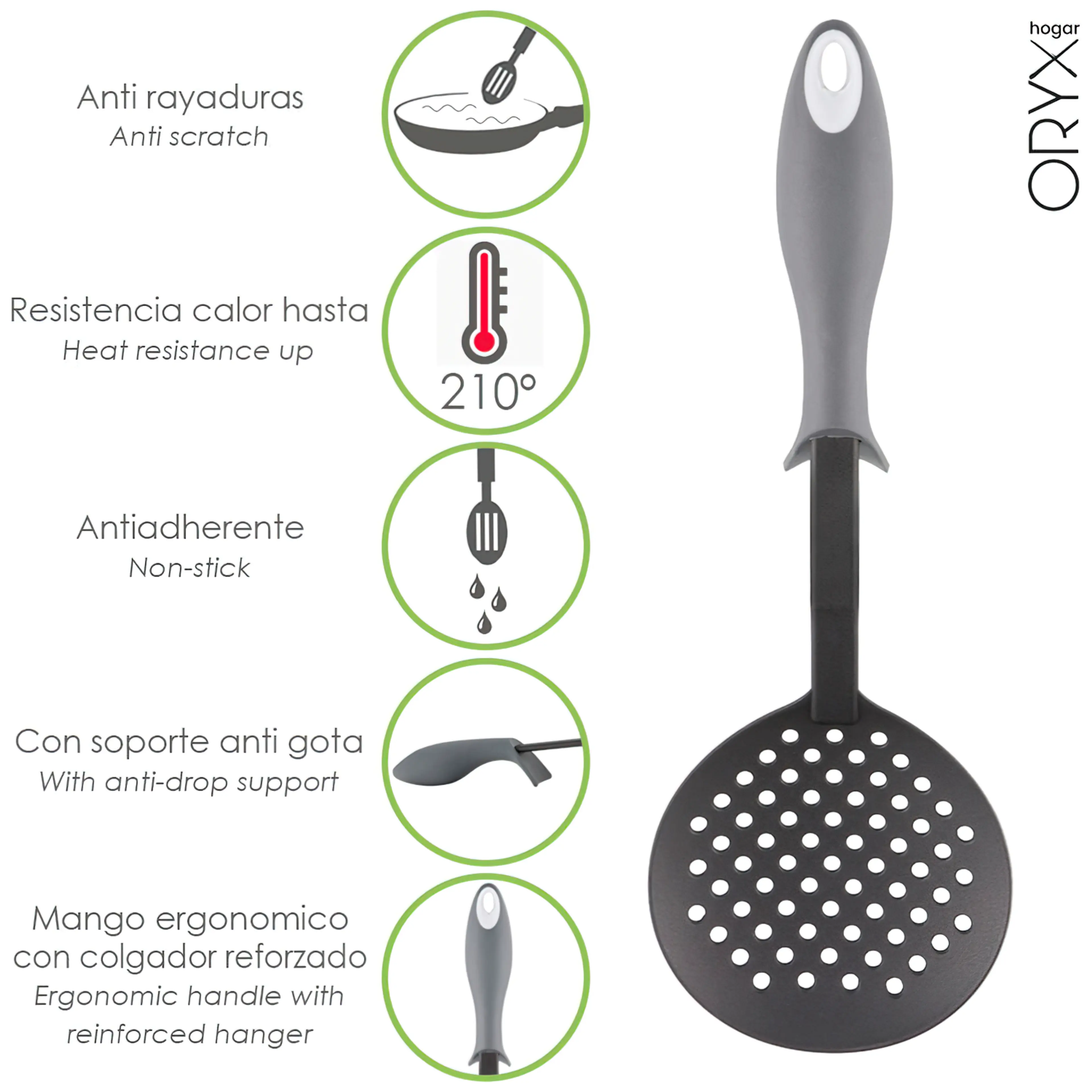 ESPUMADERA COCINA NYLON CON MANGO A