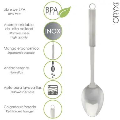 CUCHARA SERVIR COCINA ACERO INOXIDA