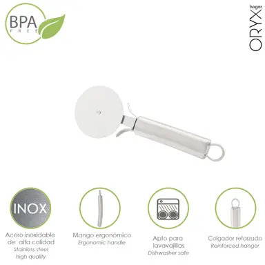 CORTADOR DE PIZZA ACERO INOXIDABLE 