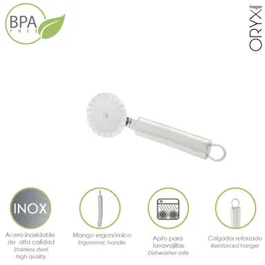 RODILLO CORTADOR MASA ACERO INOXIDA