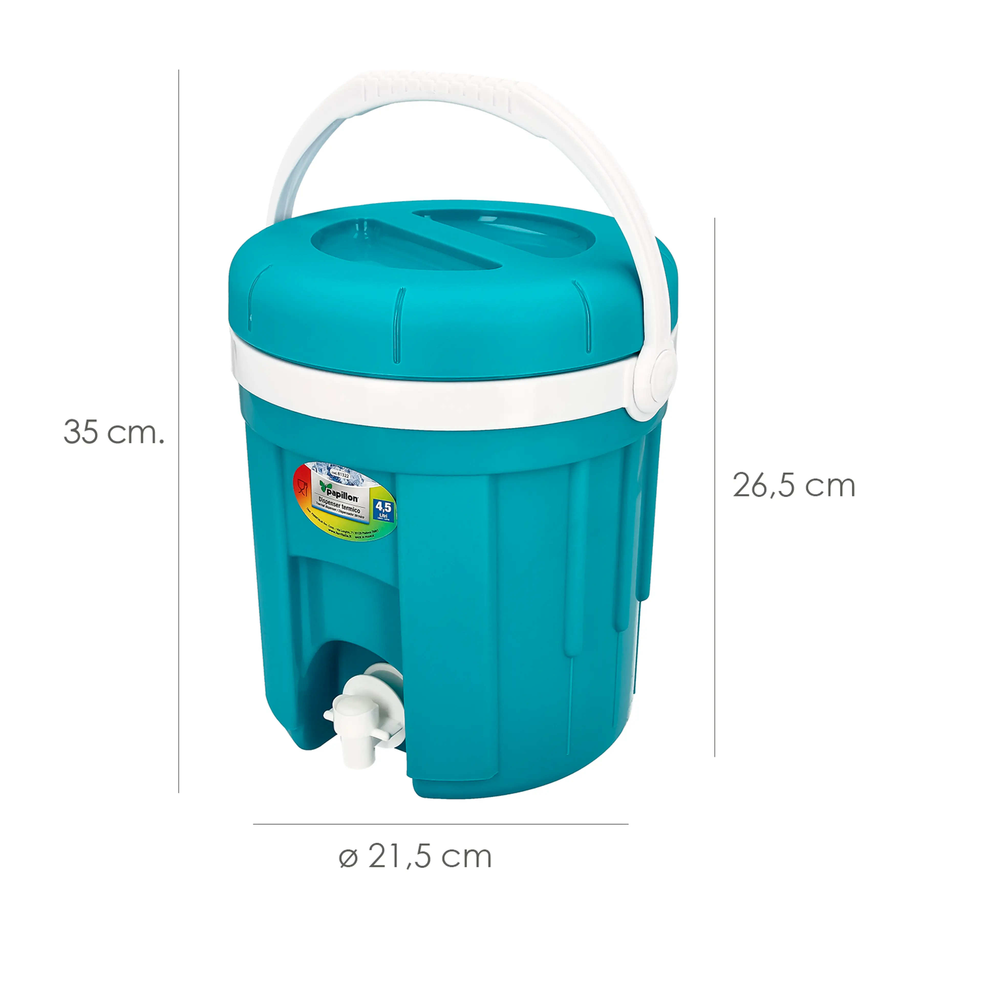 BIDON TERMICO CON GRIFO DISPENSADOR