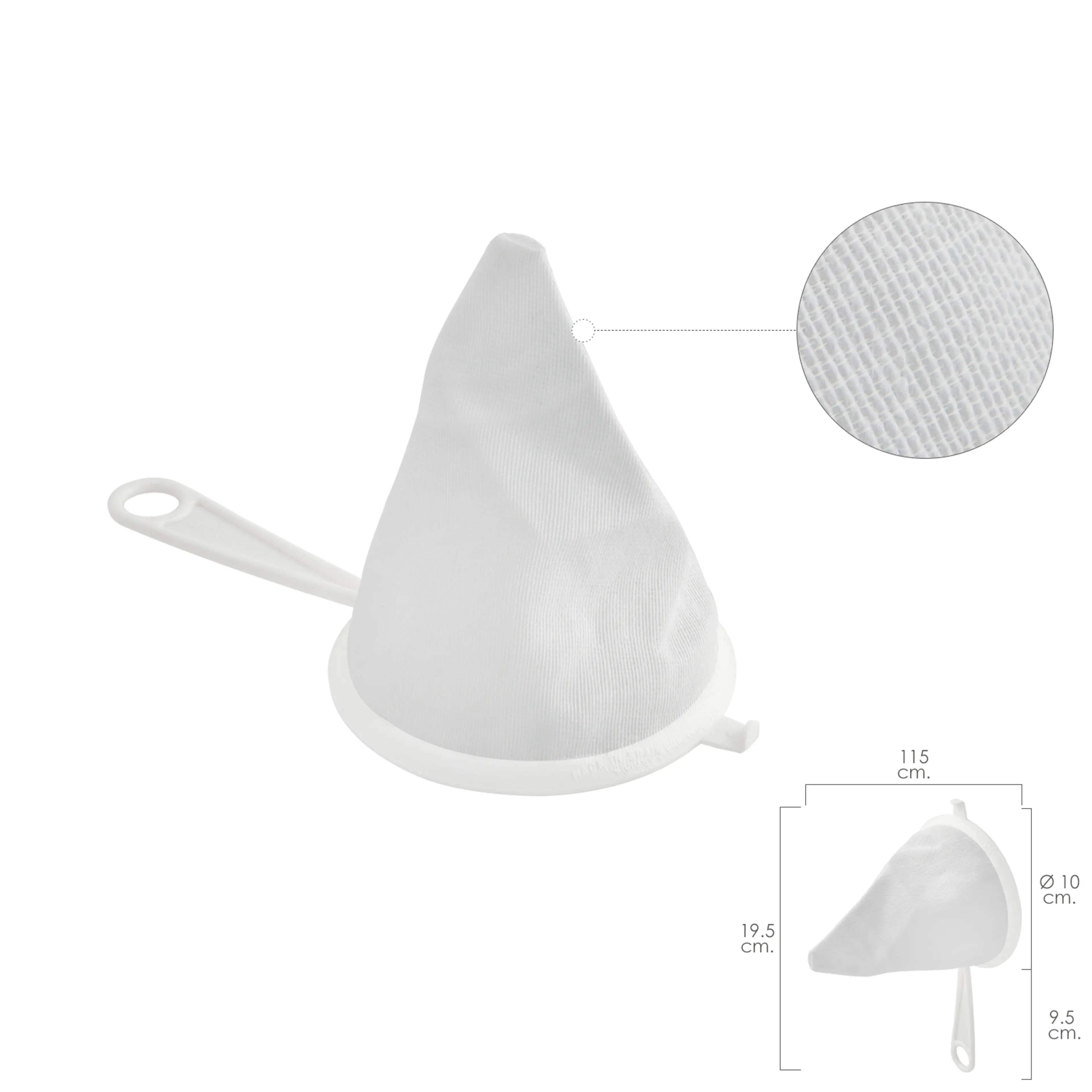 COLADOR TELA FRANELA ARMAZÓN DE PLA