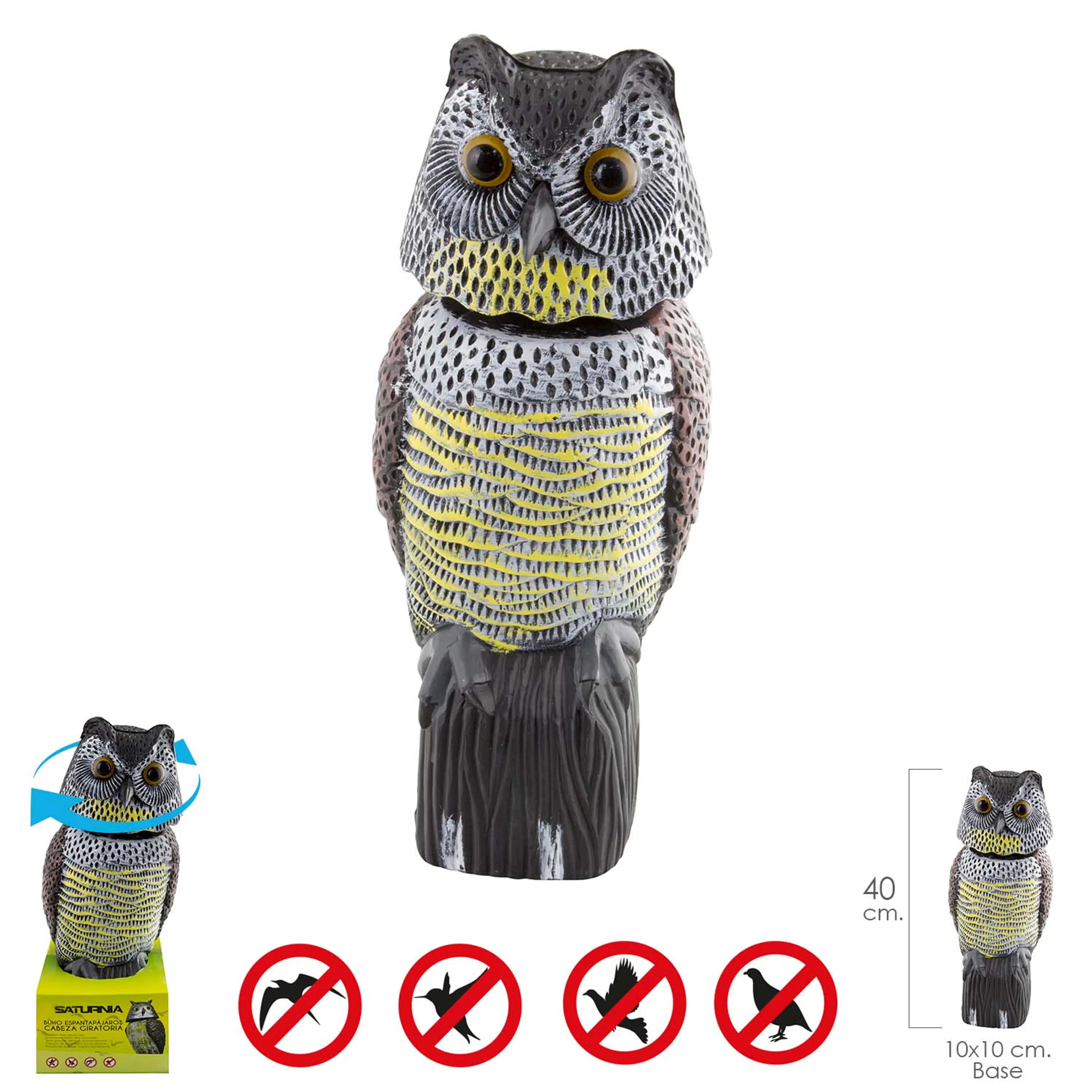 BUHO AHUYENTADOR DE PAJAROS / AVES 