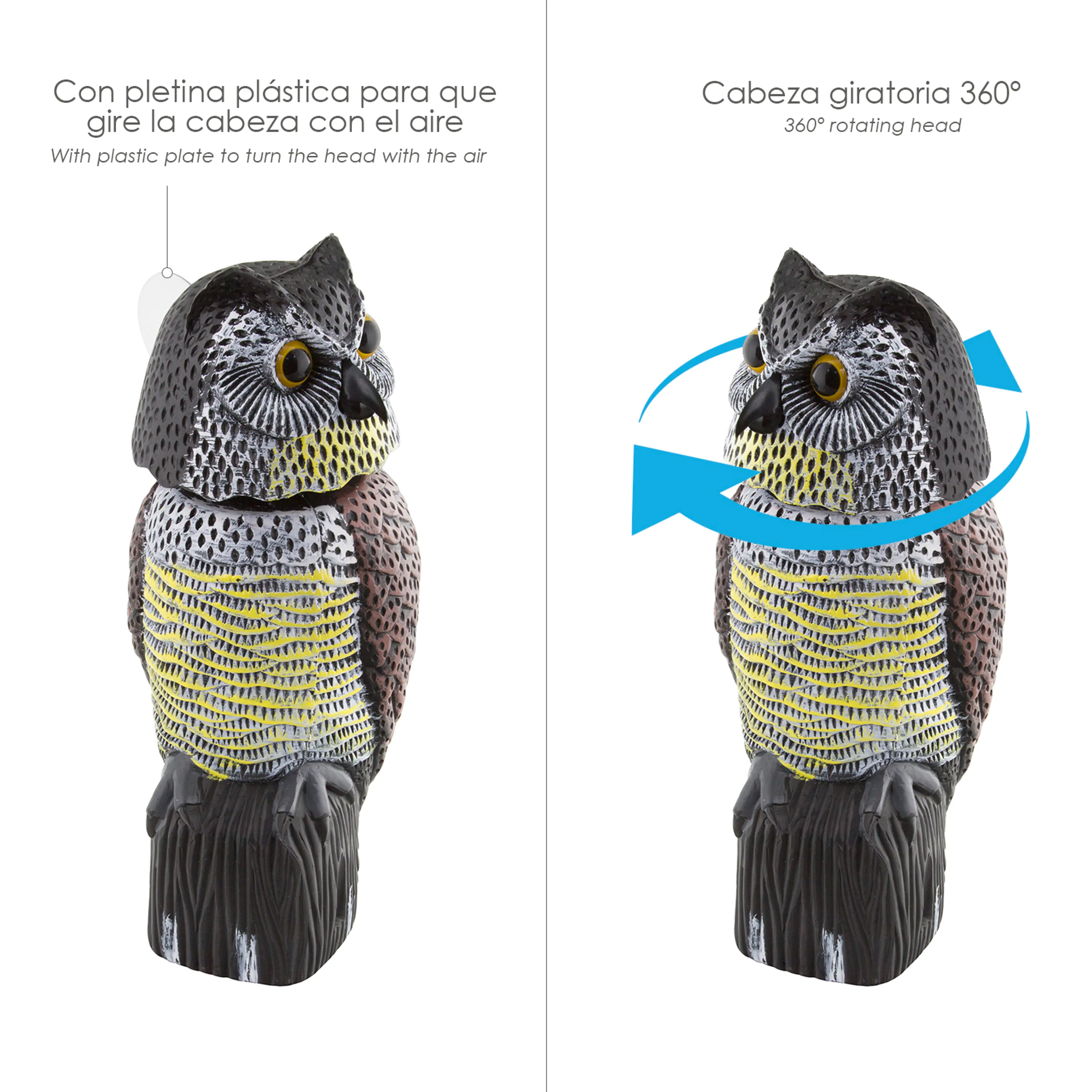 BUHO AHUYENTADOR DE PAJAROS / AVES 