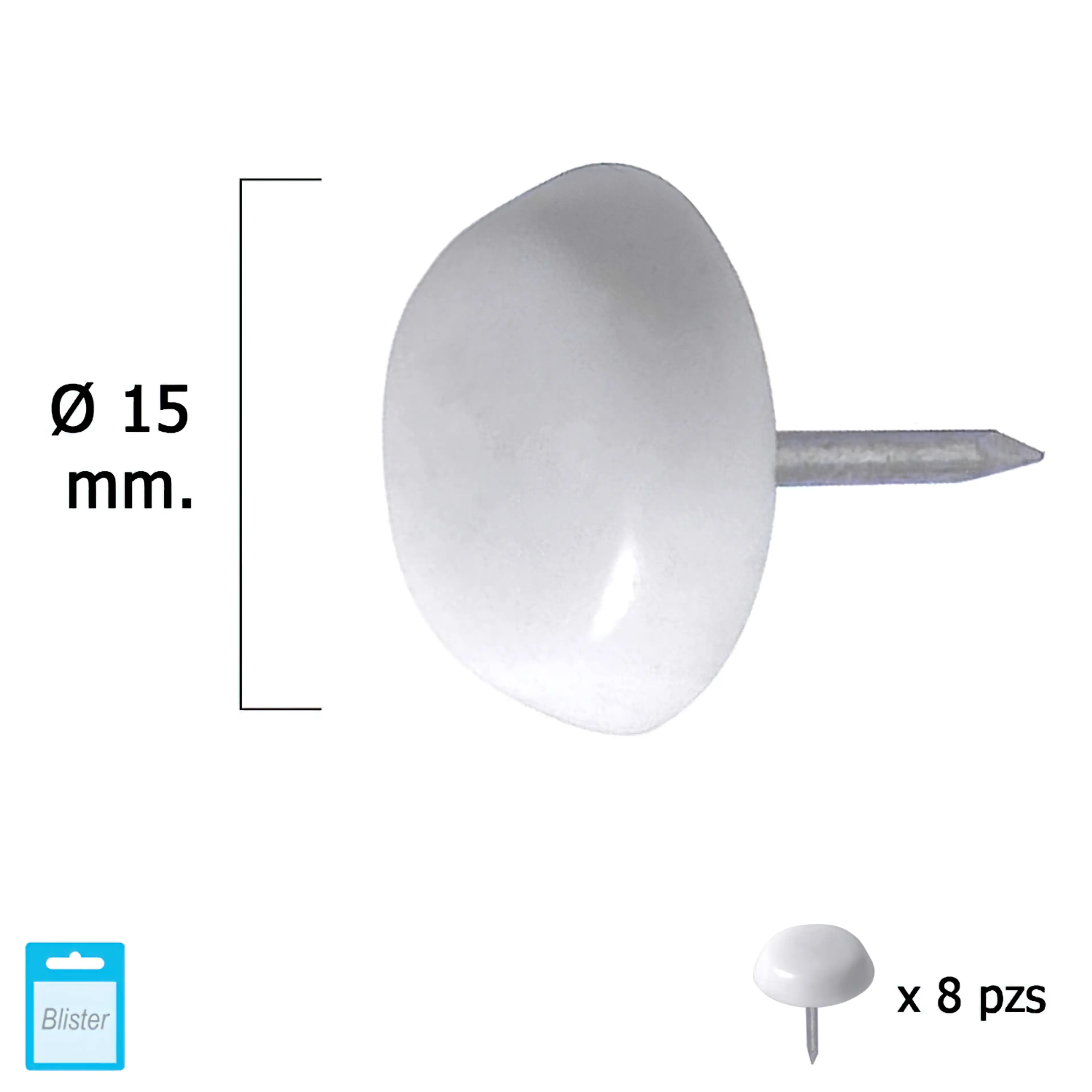 DESLIZANTE PEQUEÑO BLANCO Ø15 (BLIS