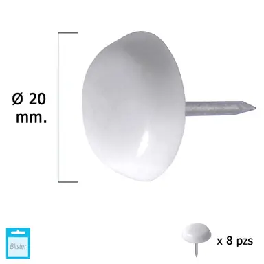 DESLIZANTE GRANDE BLANCO Ø20 (BLIST