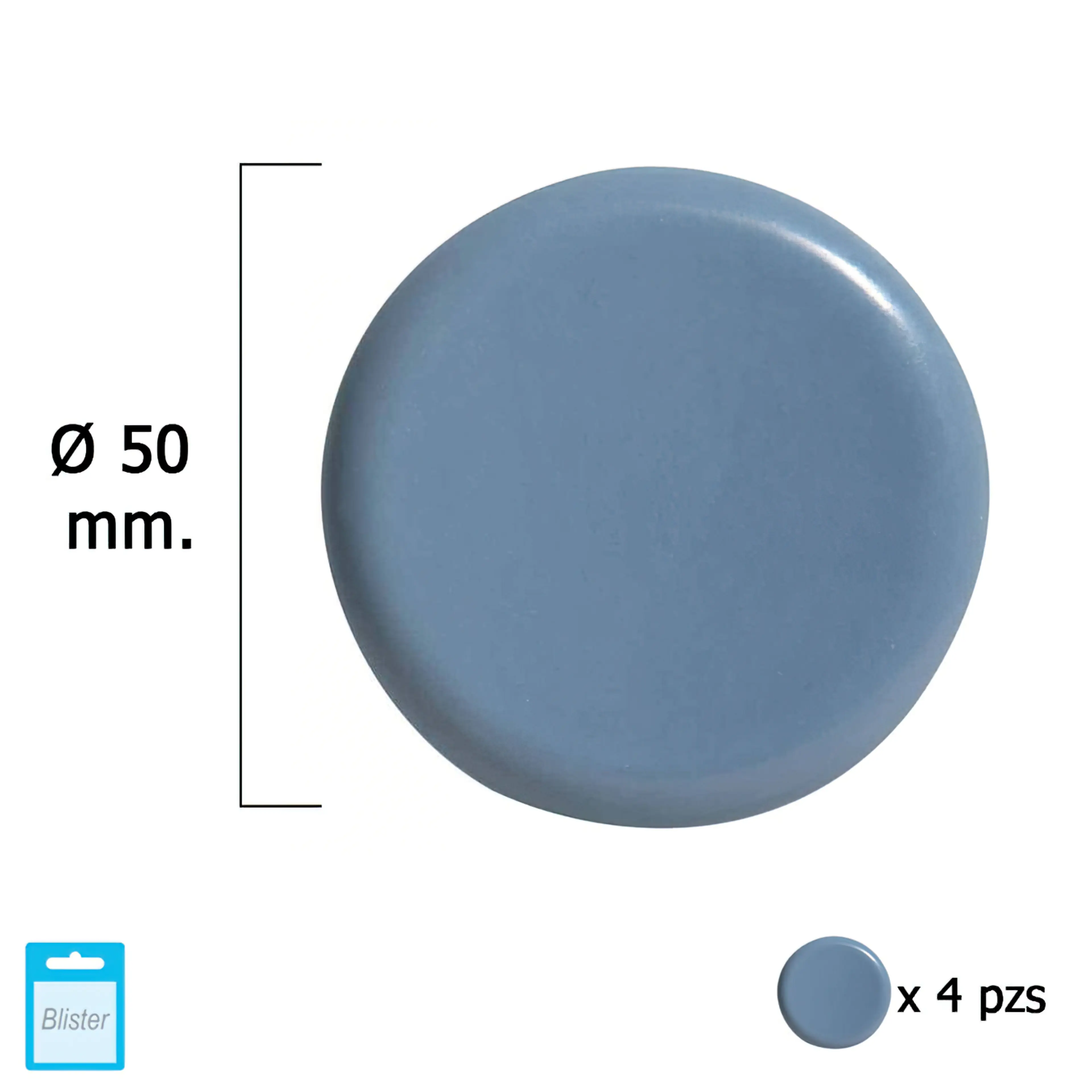 DESLIZANTE GRIS PTFE Ø50 (BLISTER 4