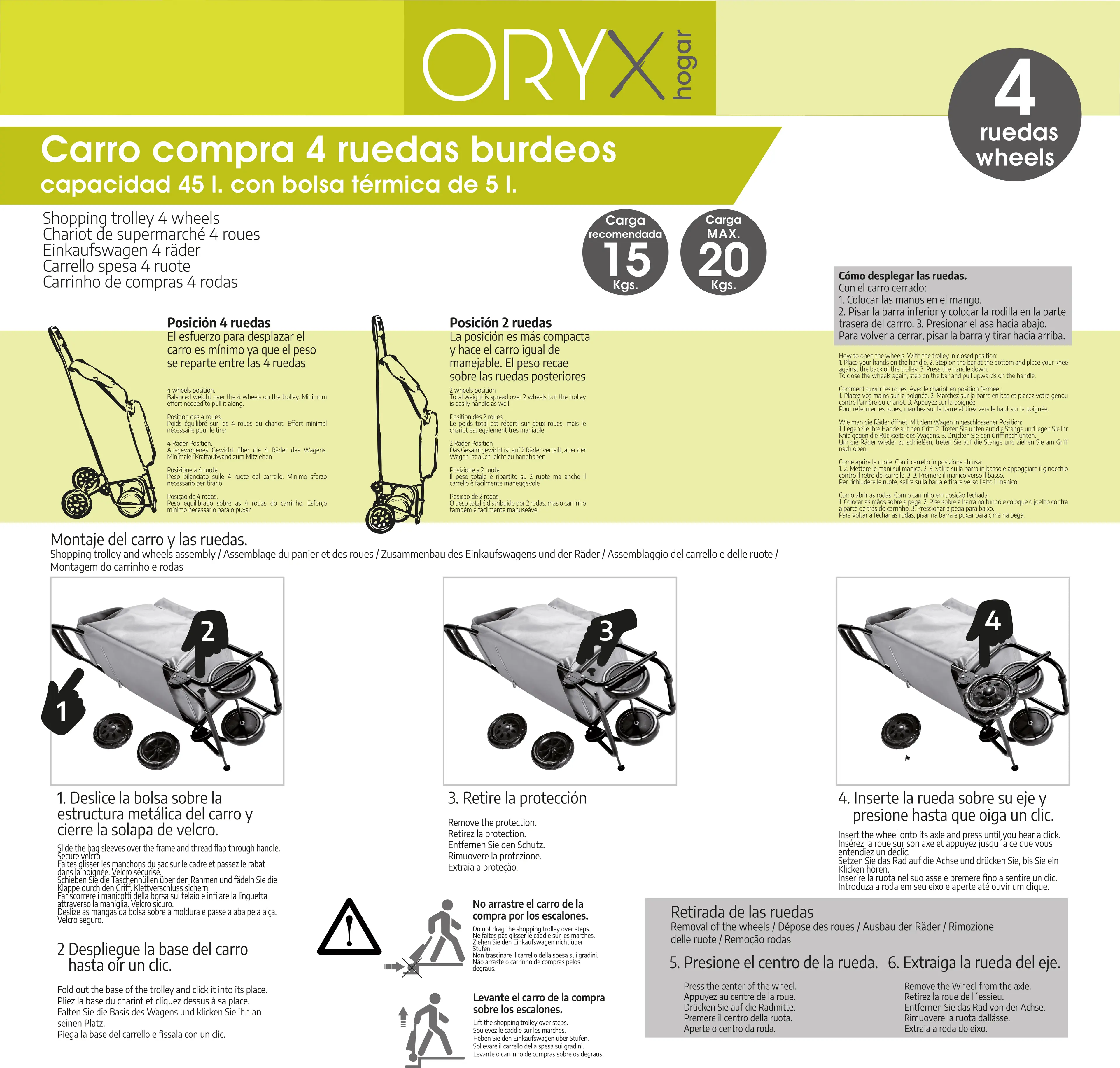 CARRO COMPRA 4 RUEDAS CON BOLSA TÉR