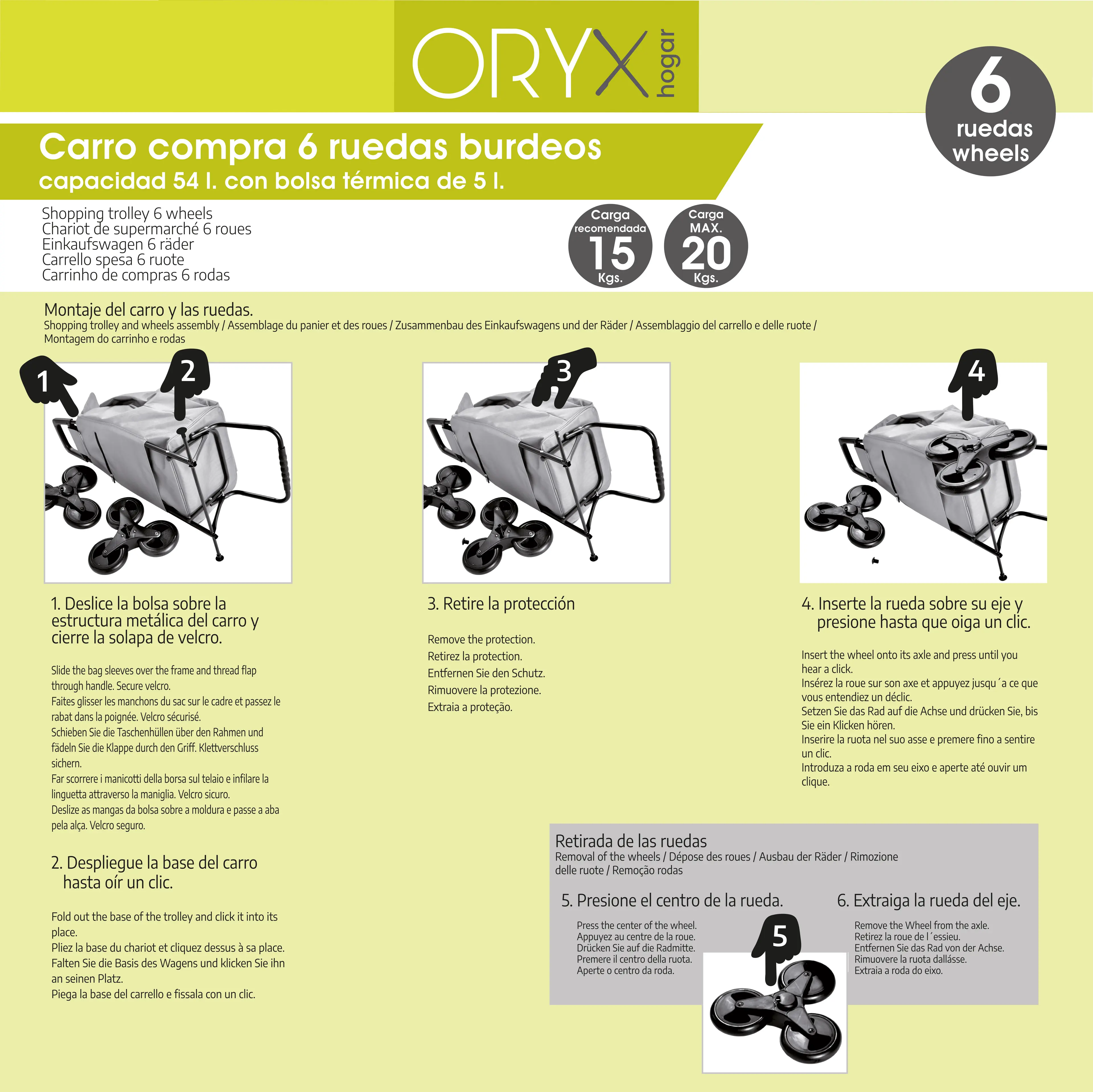 CARRO COMPRA 6 RUEDAS SUBE ESCALERA