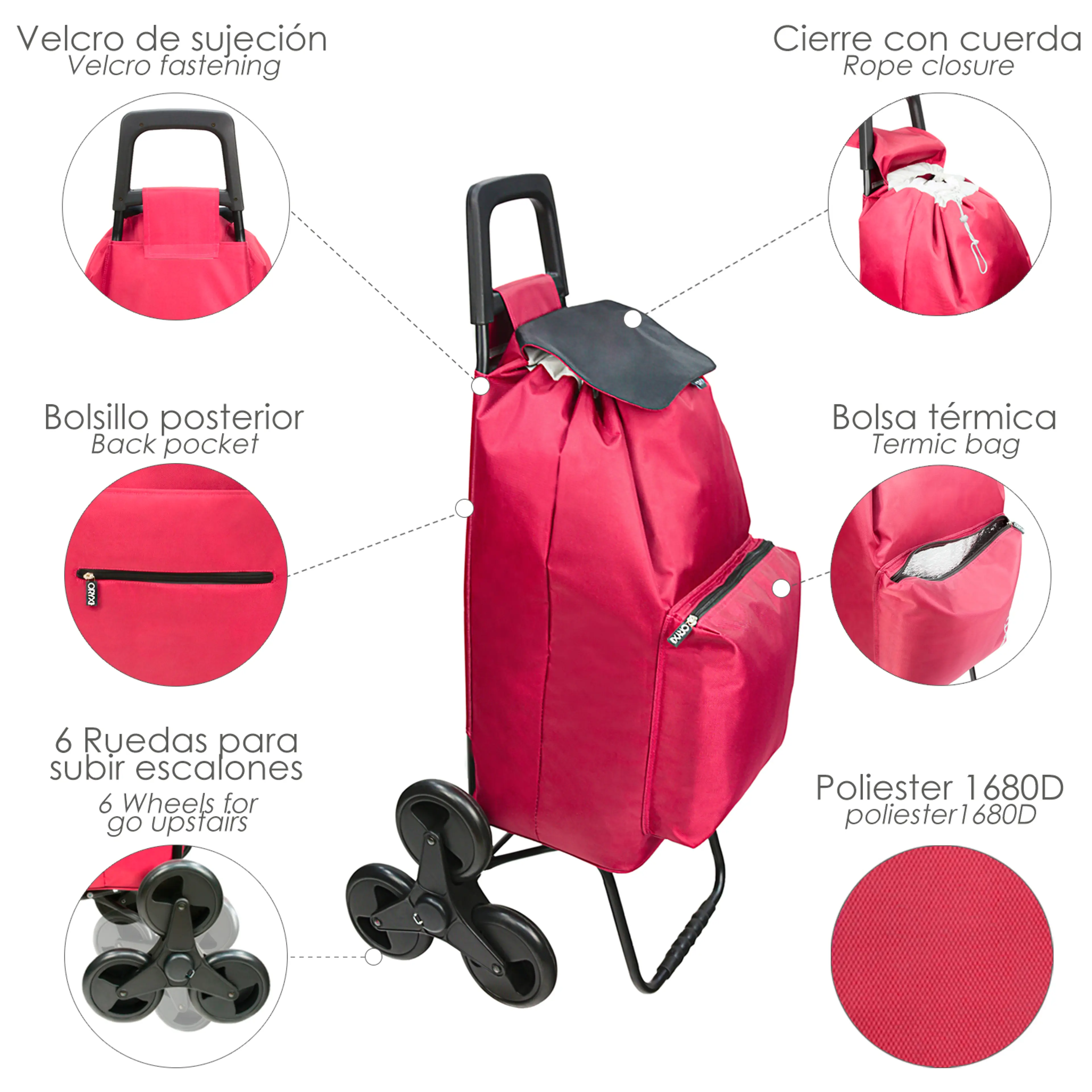 CARRO COMPRA 6 RUEDAS SUBE ESCALERA