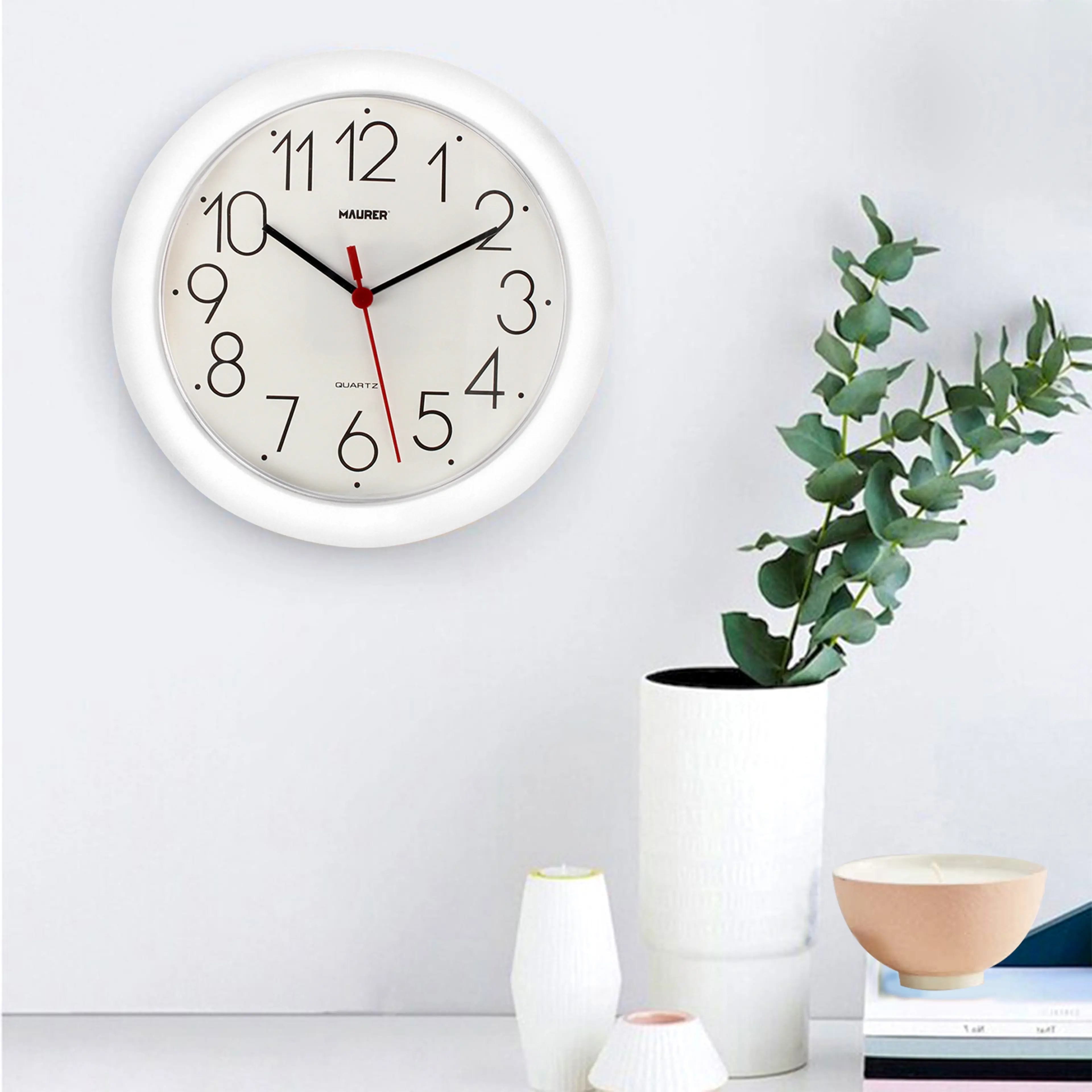 RELOJ DE PARED Ø 25 CM. BLANCO