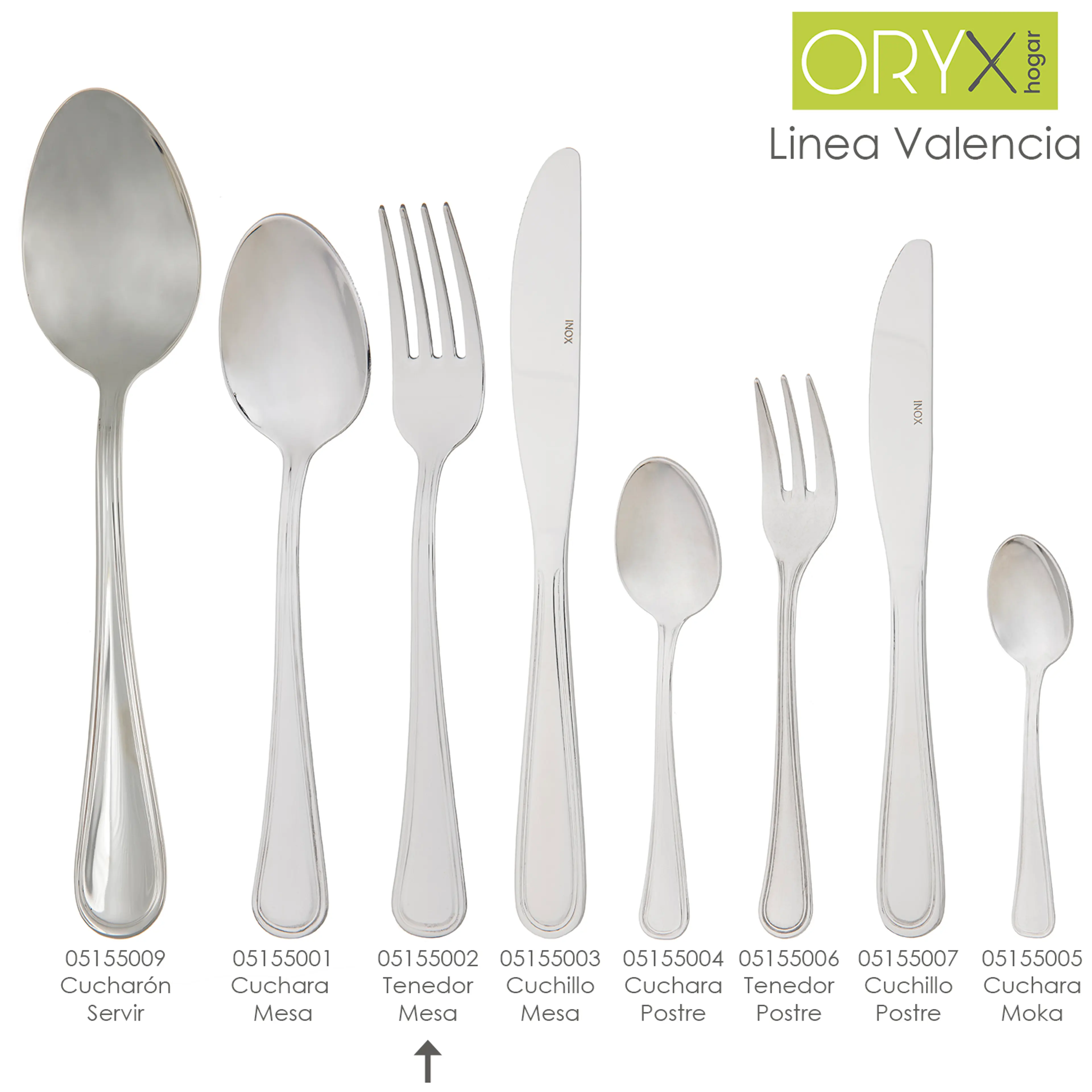 TENEDOR MESA VALENCIA 198 MM.CAJA 1