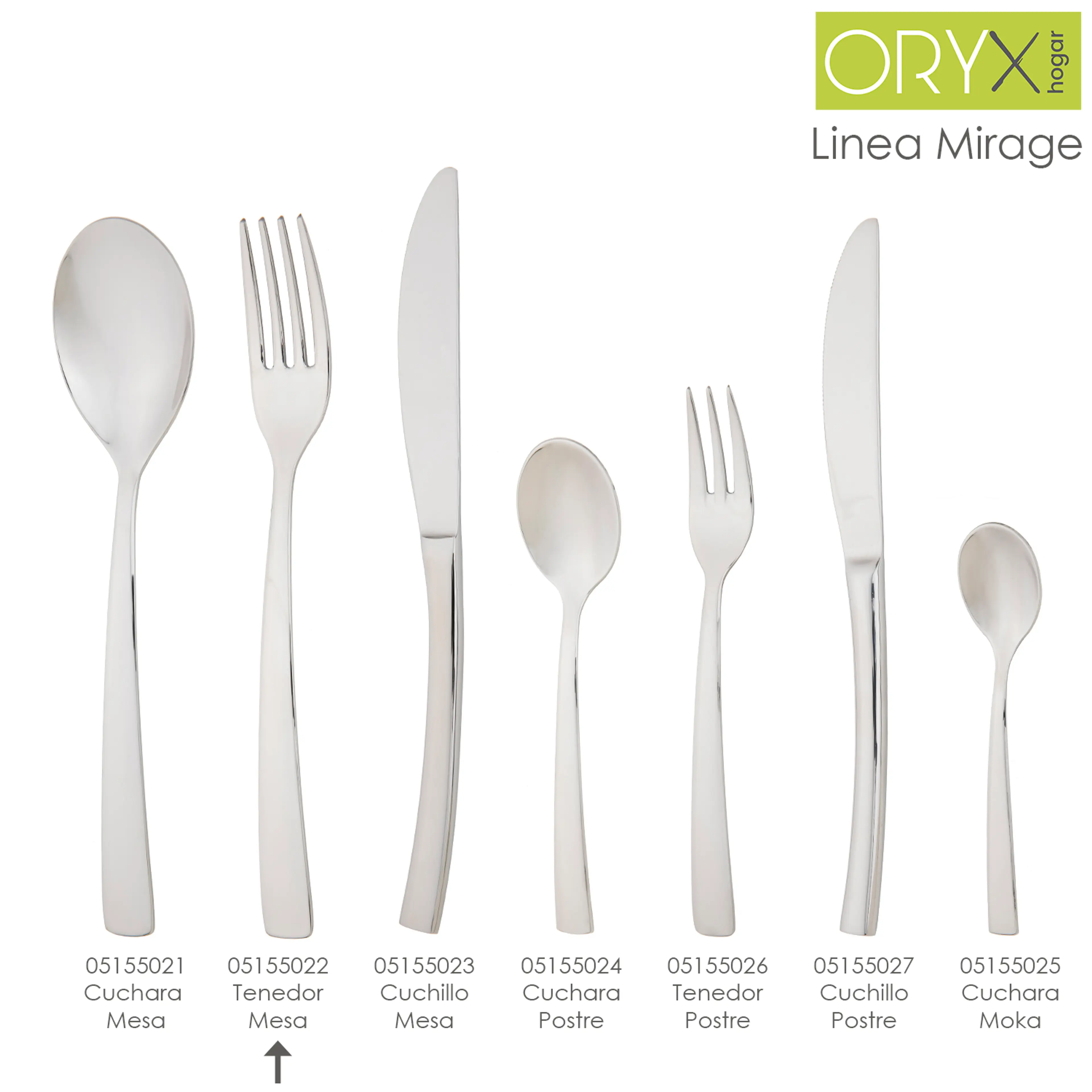 TENEDOR MESA MIRAGE 200 MM.CAJA 12 