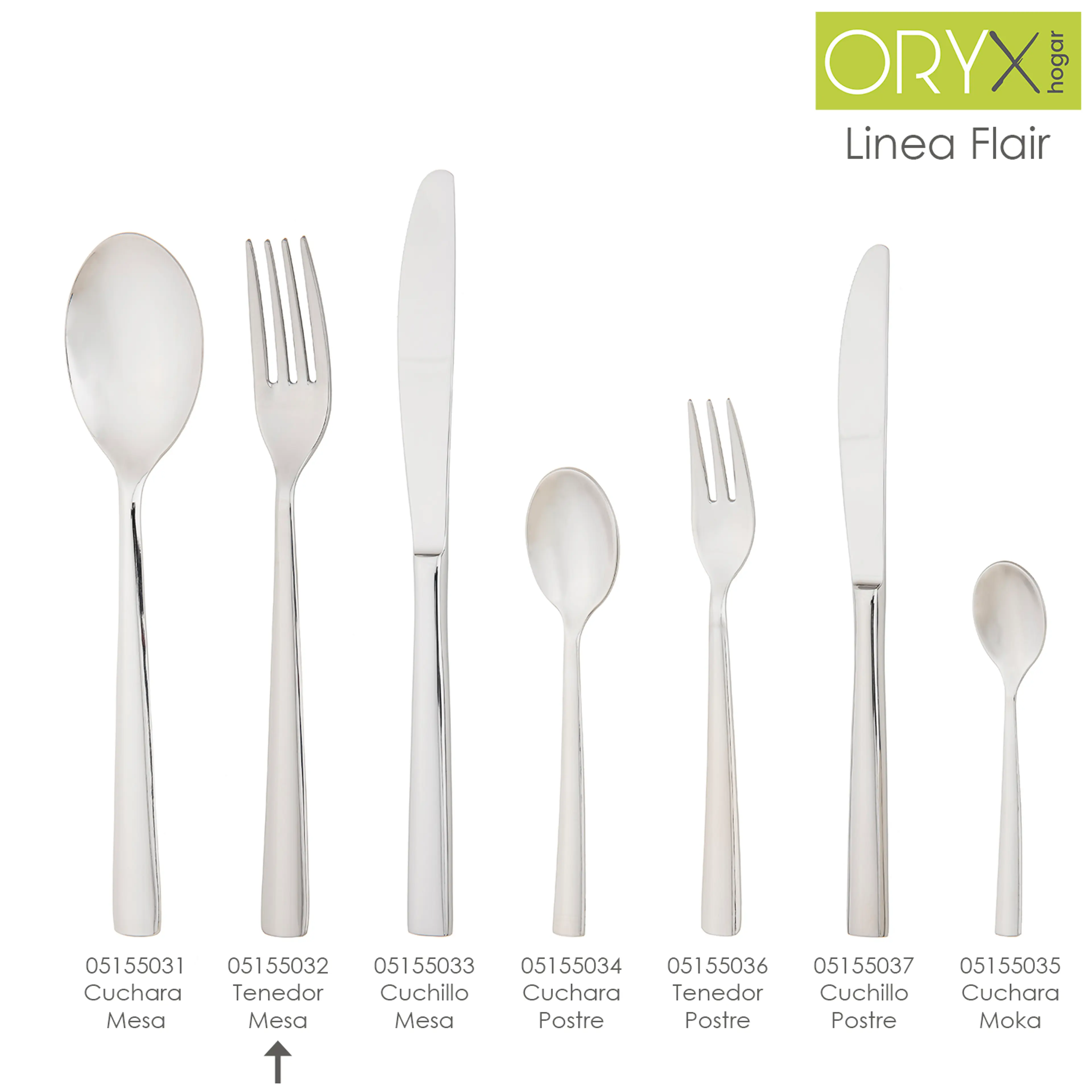 TENEDOR MESA FLAIR 200 MM.CAJA 12 U