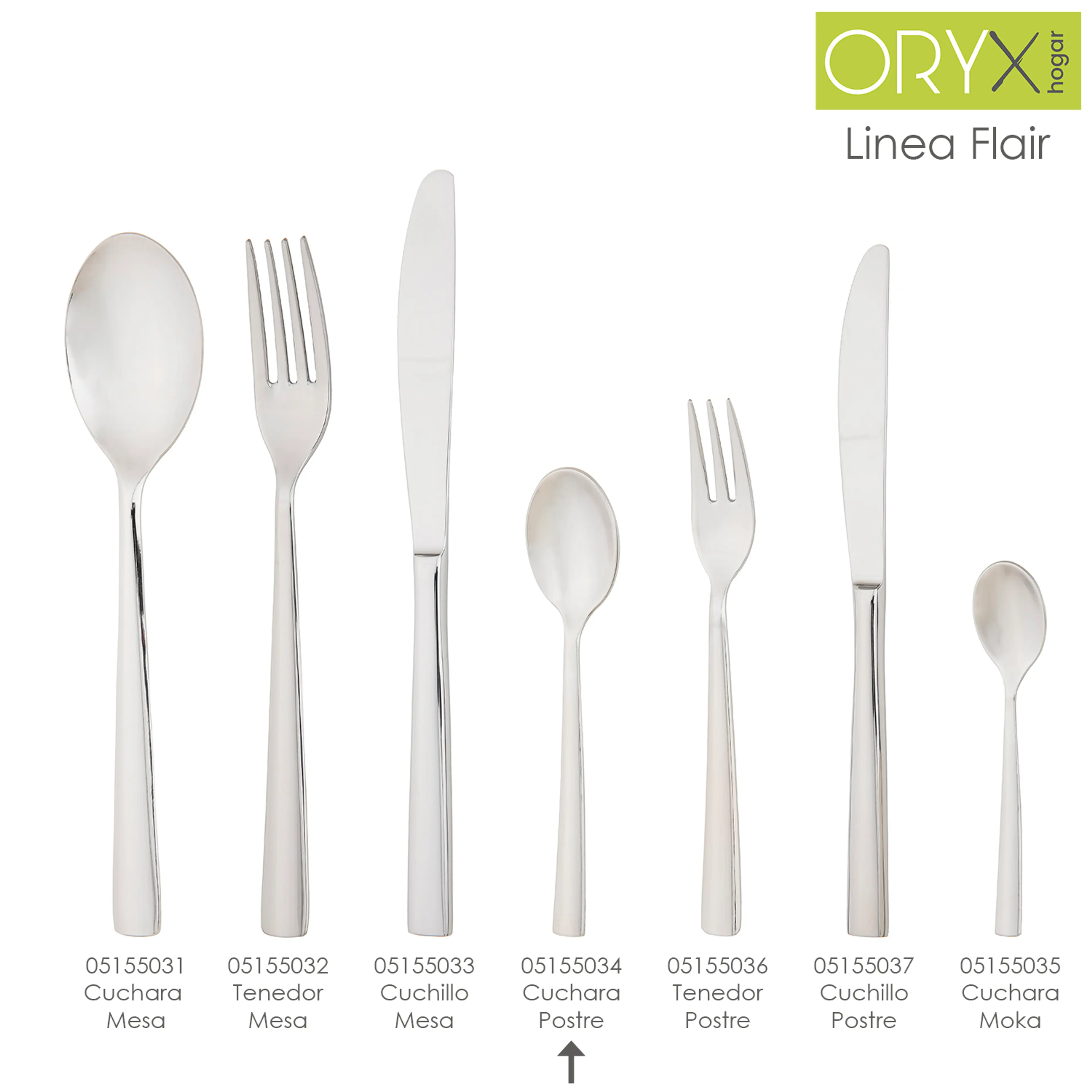 CUCHARA CAFE Y POSTRE FLAIR 135 MM.