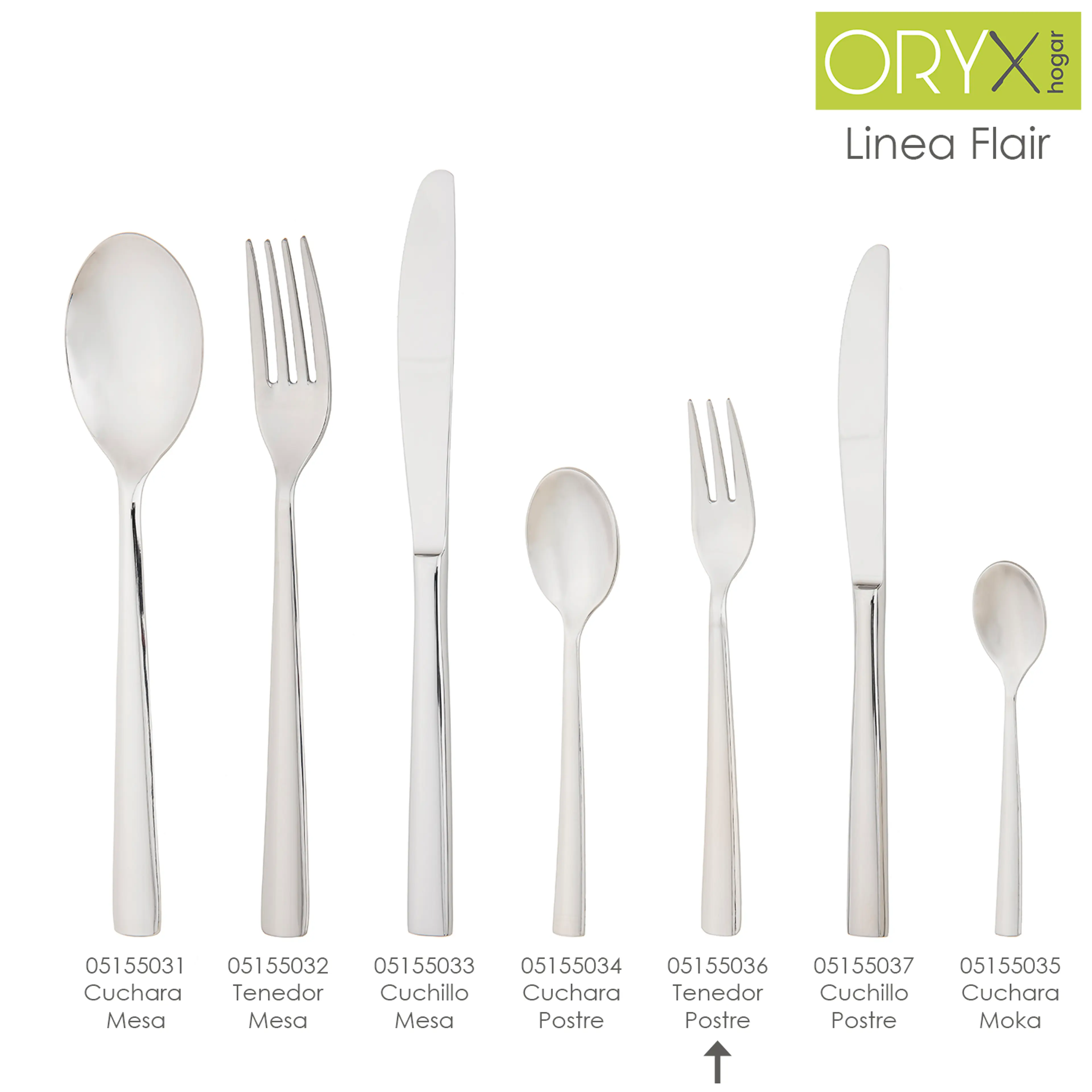 TENEDOR POSTRE FLAIR 159 MM.CAJA 12