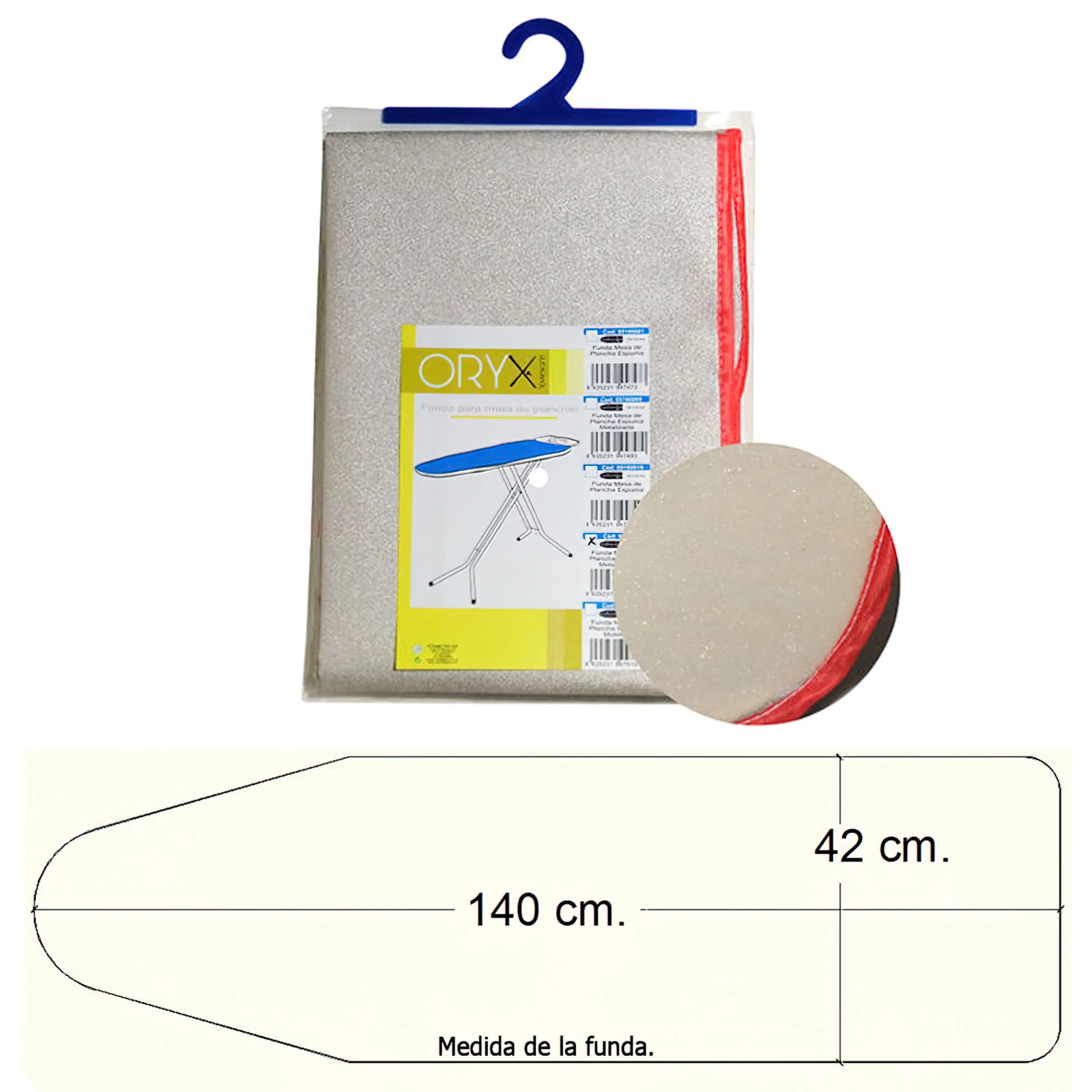 FUNDA MESA PLANCHA ESPUMA METALIZAD