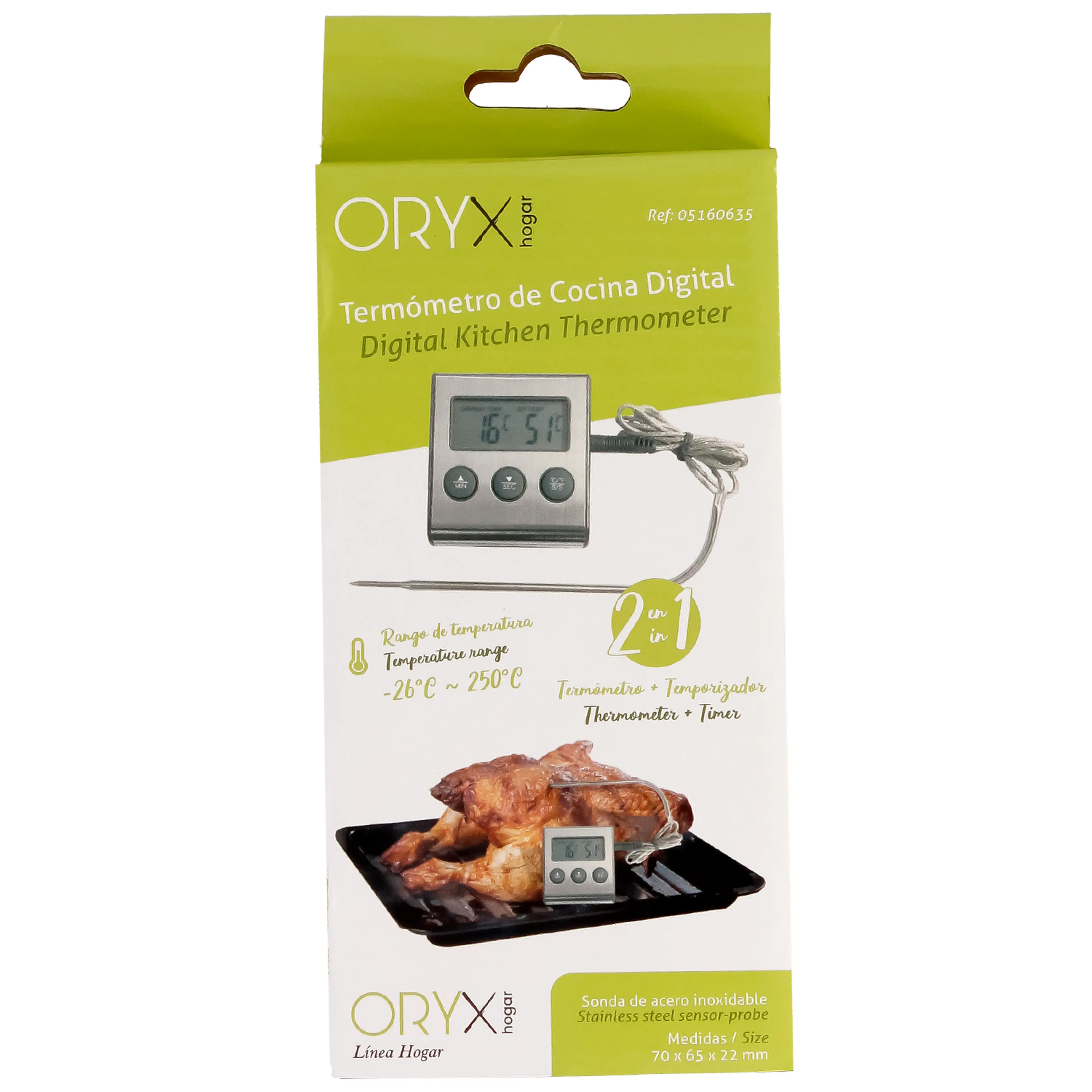 TERMOMETRO DIGITAL COCINA CON SONDA