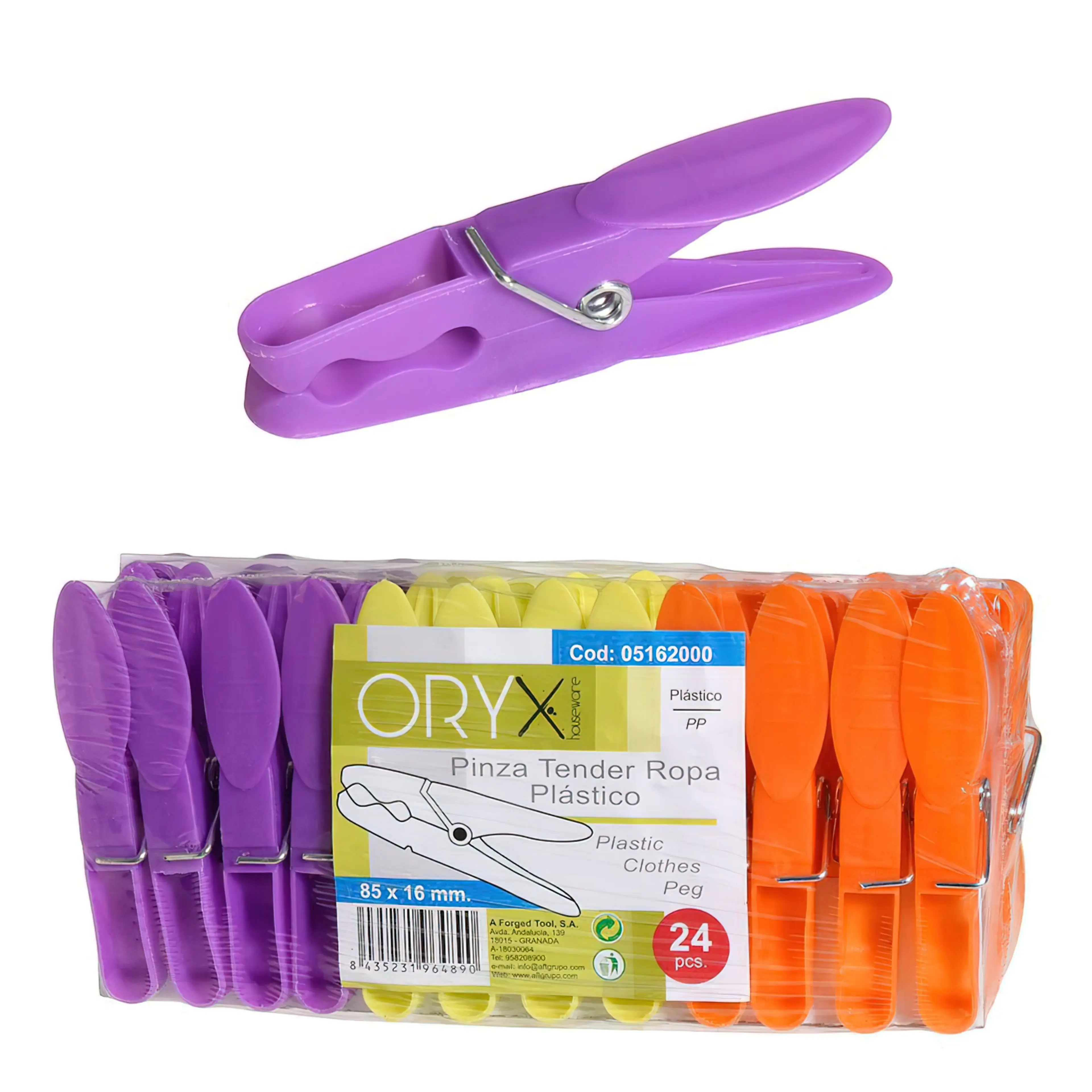 PINZAS TENDER ROPA PLASTICO (PACK 2